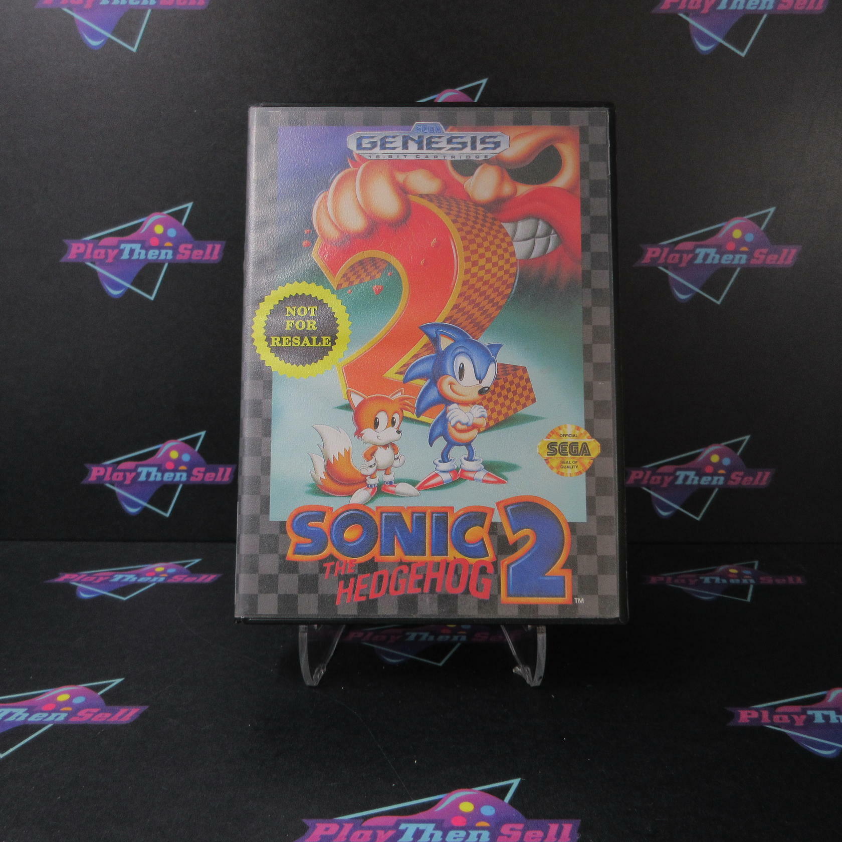 Sonic the Hedgehog 2 Not For Resale Art Sega Genesis CS/MD Complete CIB - Very Good
