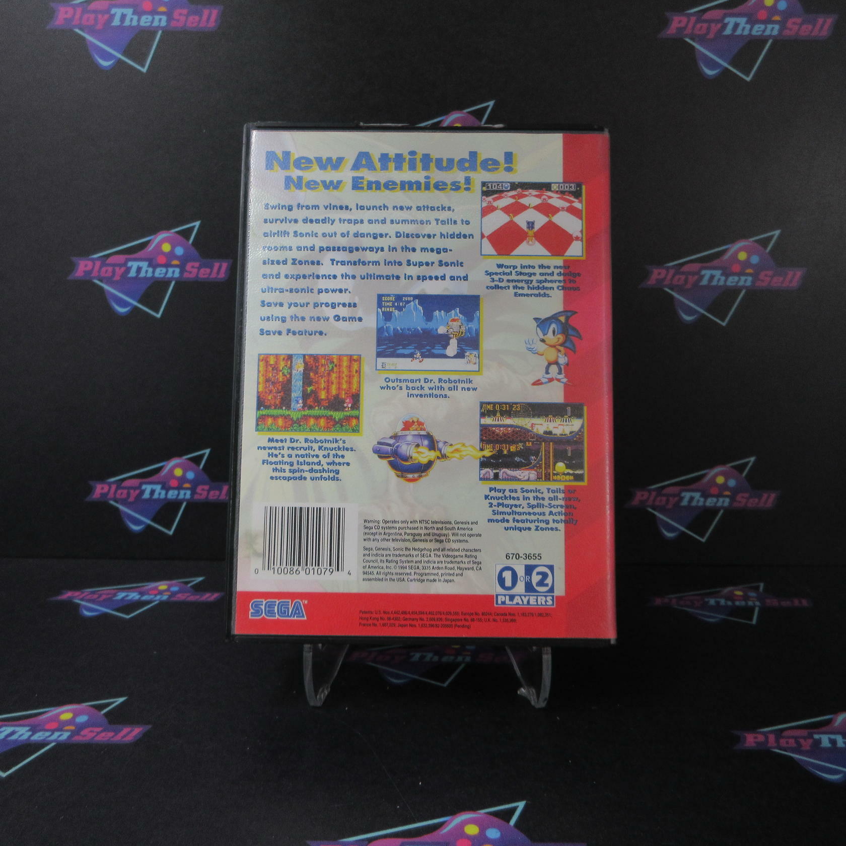 Sonic the Hedgehog 3 Sega Genesis Boxed MD/CS Complete CIB - Very Good