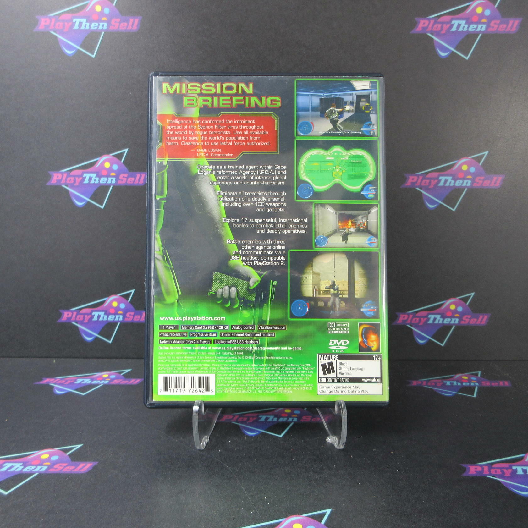 Syphon Filter The Omega Strain PS2 PlayStation 2 DD/NM - Very Good