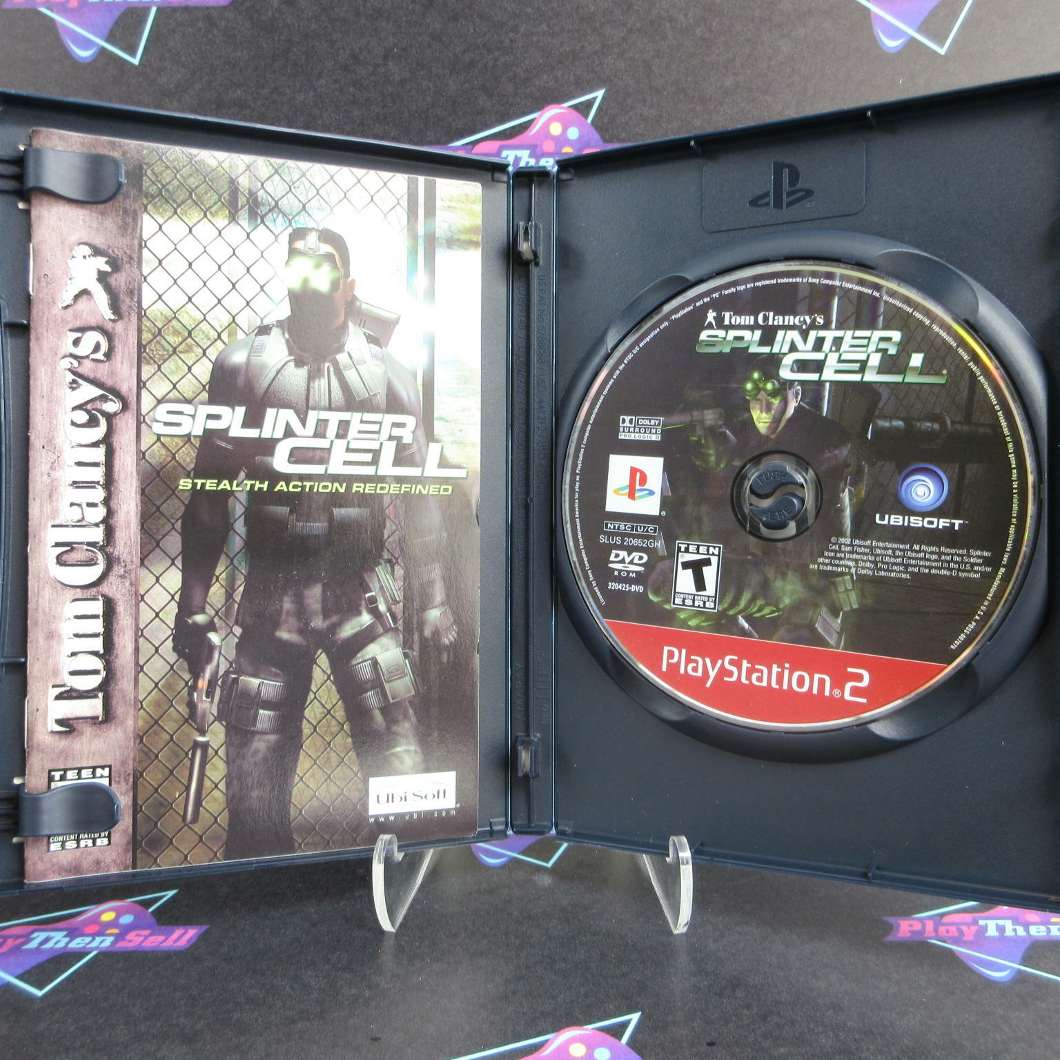 Tom Clancy's Splinter Cell GH + Reg Card PS2 PlayStation 2 AD Complete - Very Good