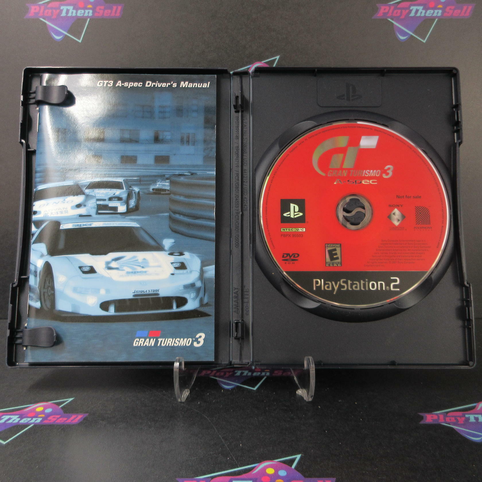 Gran Turismo 3 A Spec Red Cover PS2 PlayStation 2 AD Complete - Very Good