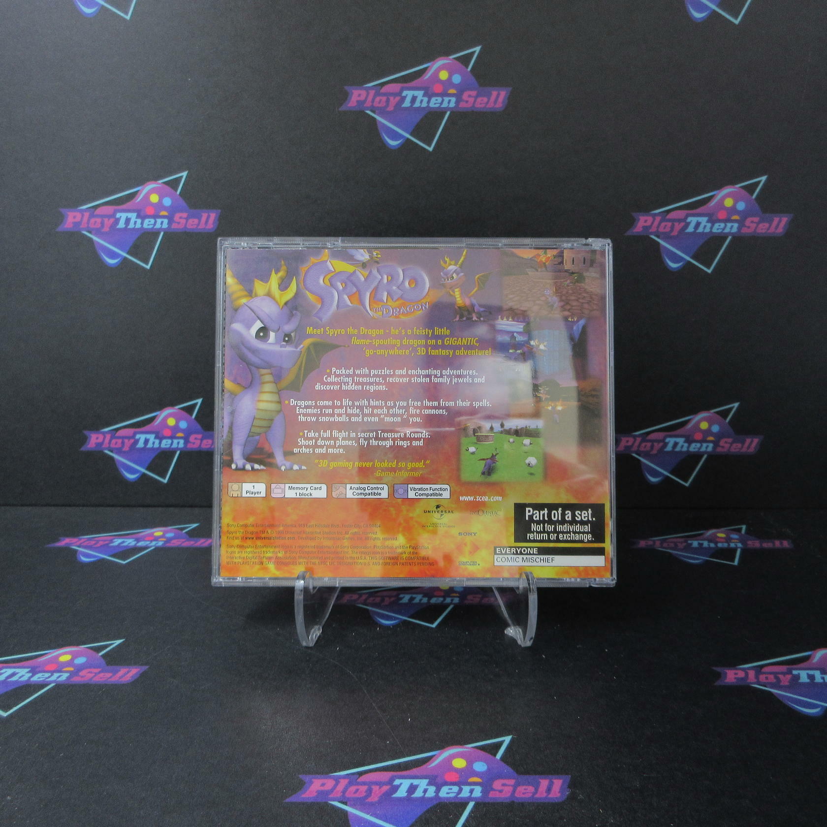 Spyro the Dragon PS1 PlayStation 1 Collector's Edition - Very Good