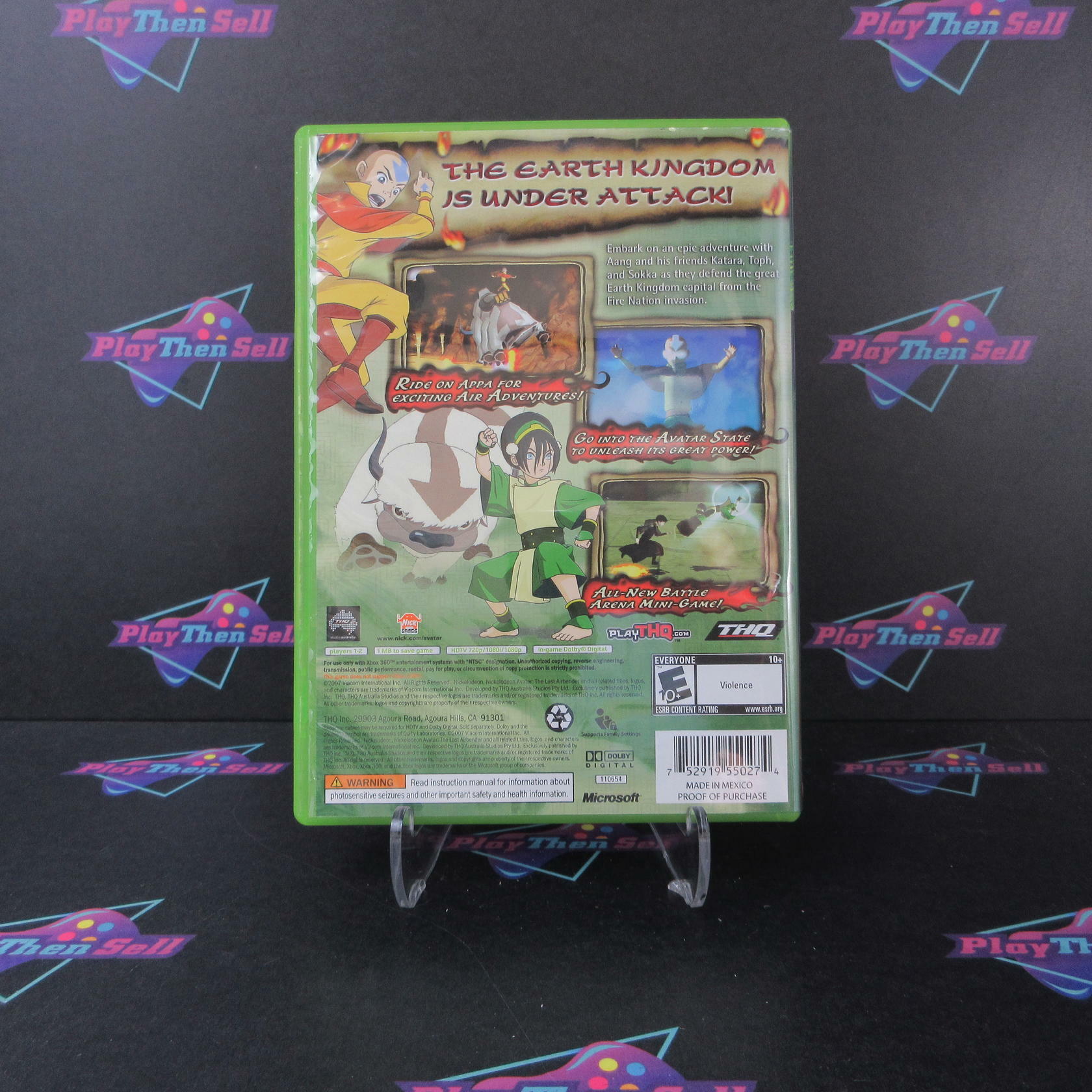 Avatar The Burning Earth Xbox 360 AD Complete CIB - Very Good
