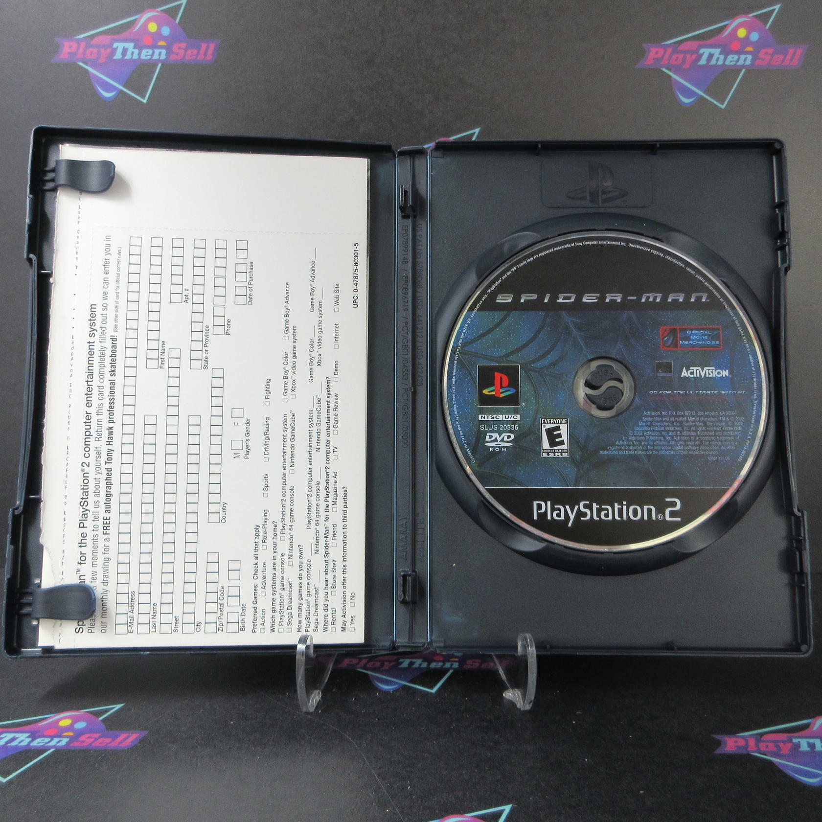 Spider-Man + Reg Card PS2 PlayStation 2 MD Complete CIB - Very Good