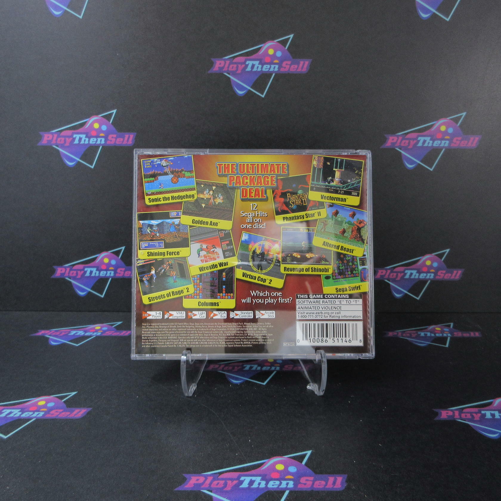 Sega Smash Pack Volume 1 Sega Dreamcast MD + Reg Card Complete CIB - Very Good