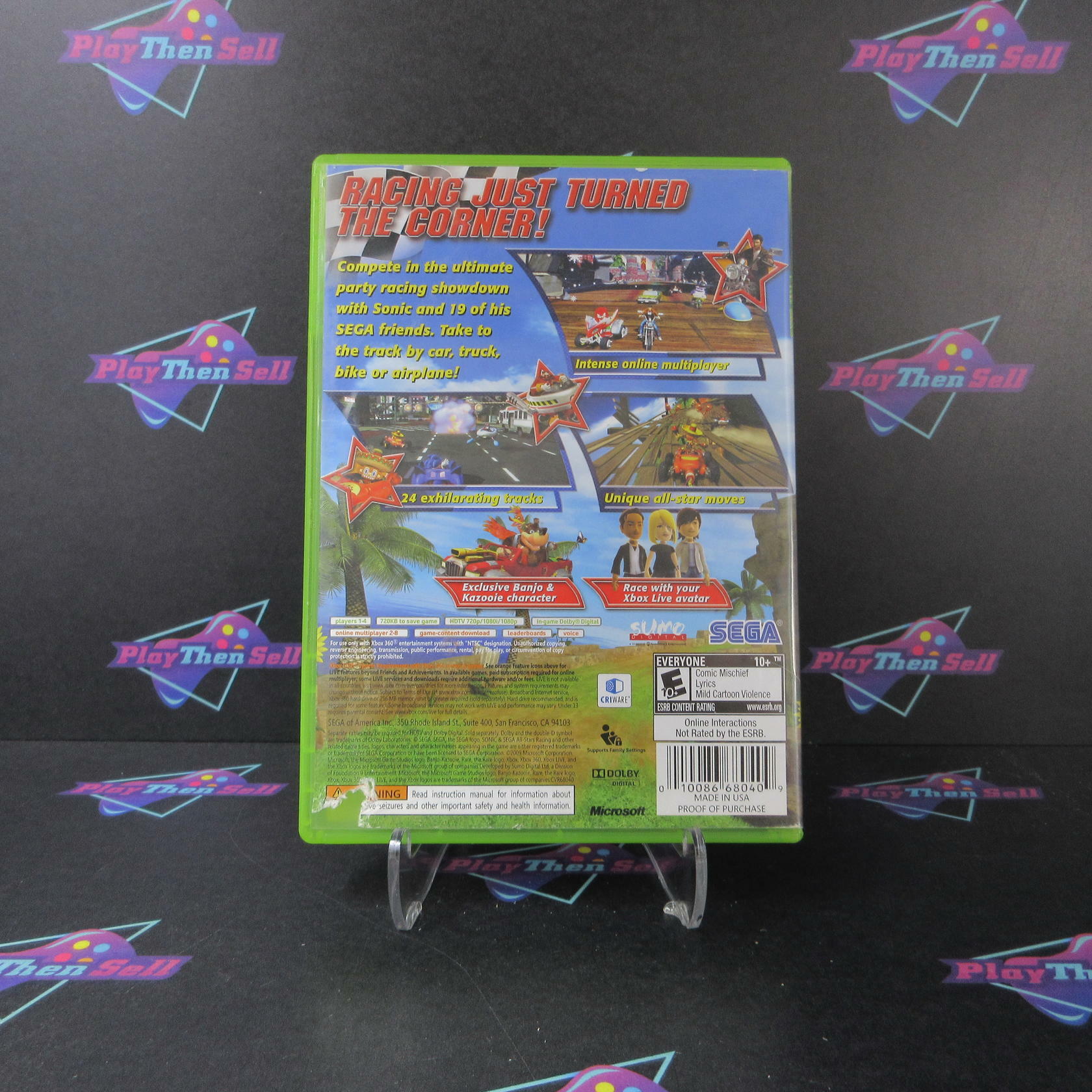 Sonic & Sega All-Stars Racing Xbox 360 AD/NM - Very Good