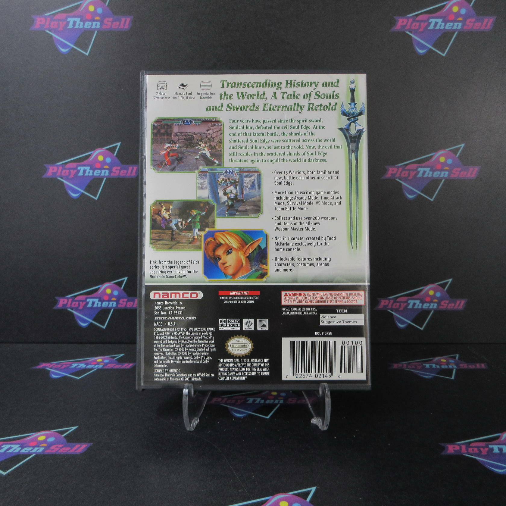 Soul Calibur II GameCube AD + Reg Card Complete CIB - Very Good