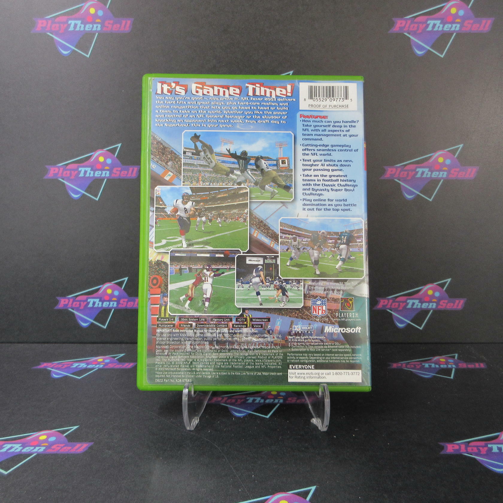 NFL Fever 2003 Xbox AD Complete CIB - Very Good