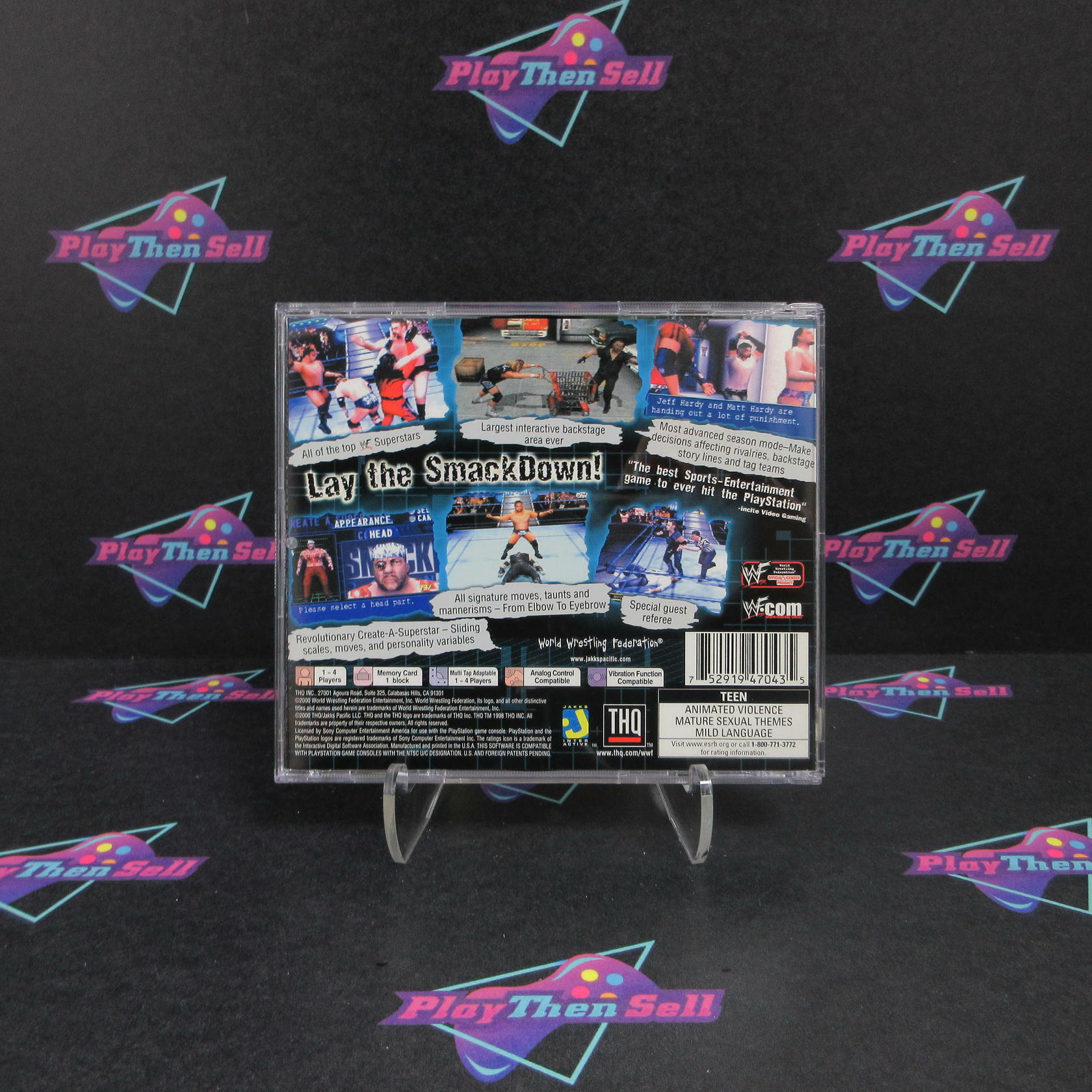 WWF Smackdown! PS1 PlayStation 1 + Reg Card - Like New