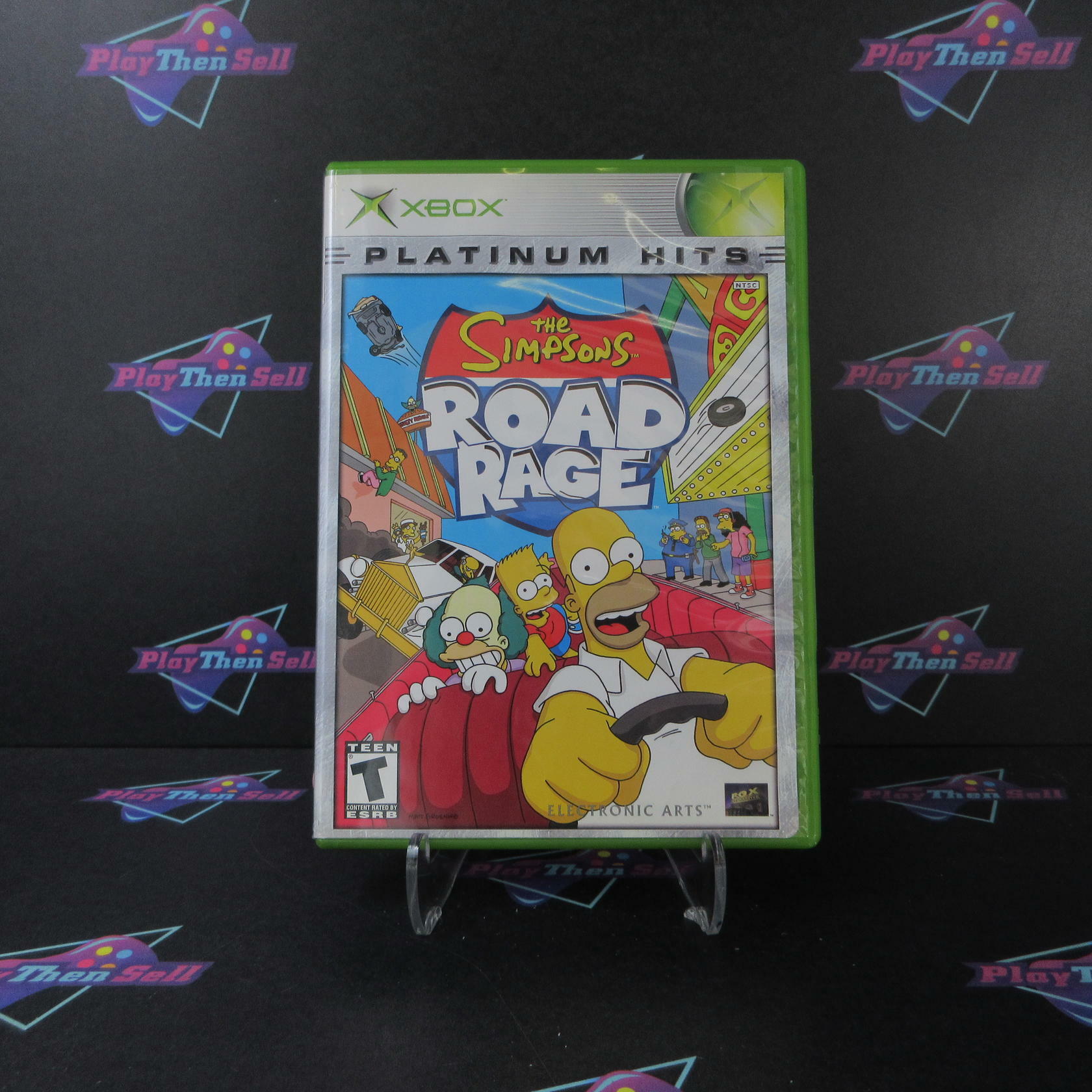 Simpsons Road Rage Platinum Hits Xbox MD Complete CIB - Very Good