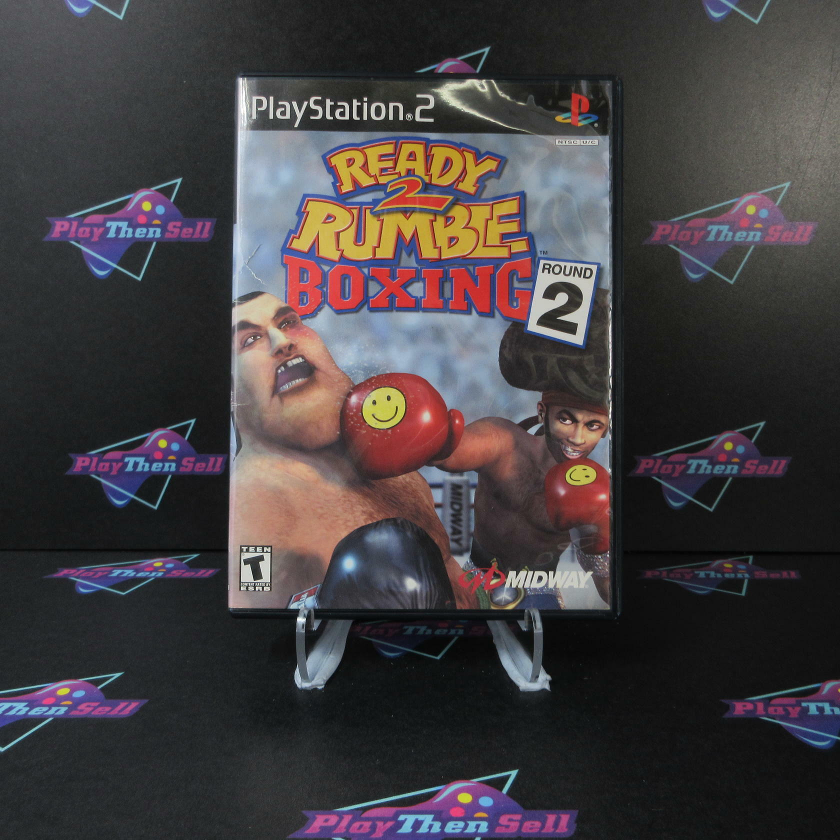 Ready to Rumble Boxing Round 2 PS2 PlayStation 2 AD + Reg Card CIB - Very Good