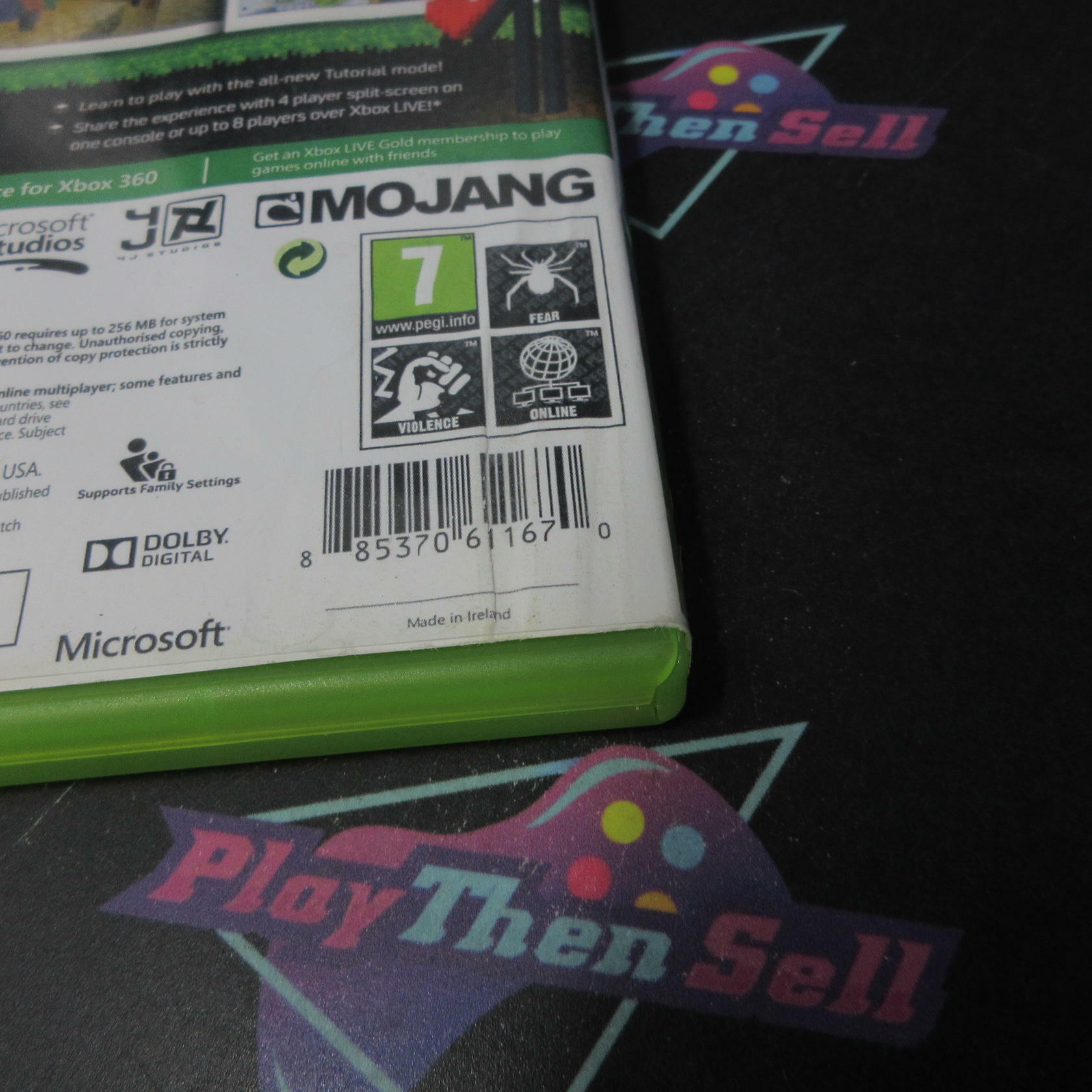 Minecraft Xbox 360 PAL AD Complete CIB - Very Good