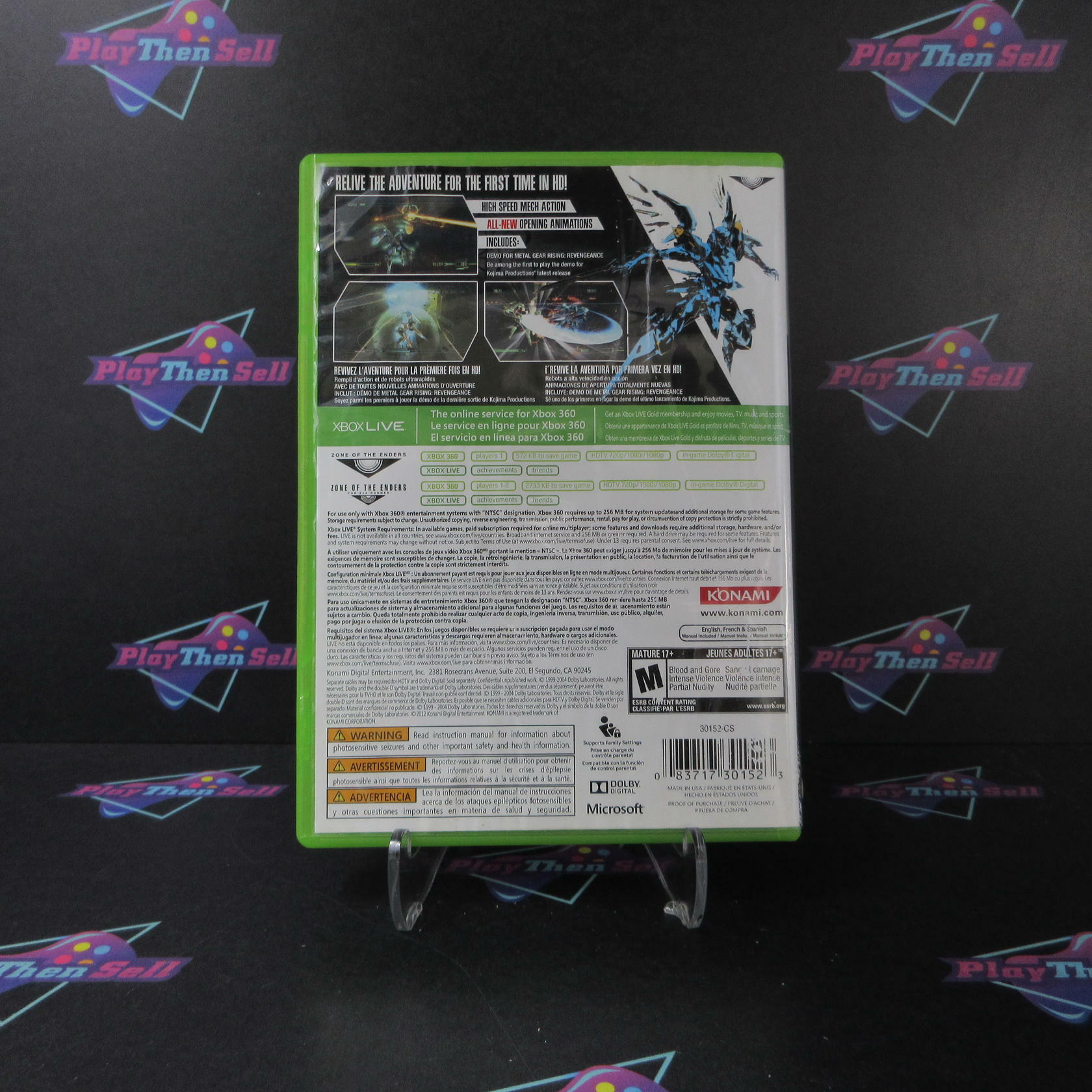 Zone of the Enders HD Collection Xbox 360 AD/DD/NM + Demo Disc - Very Good