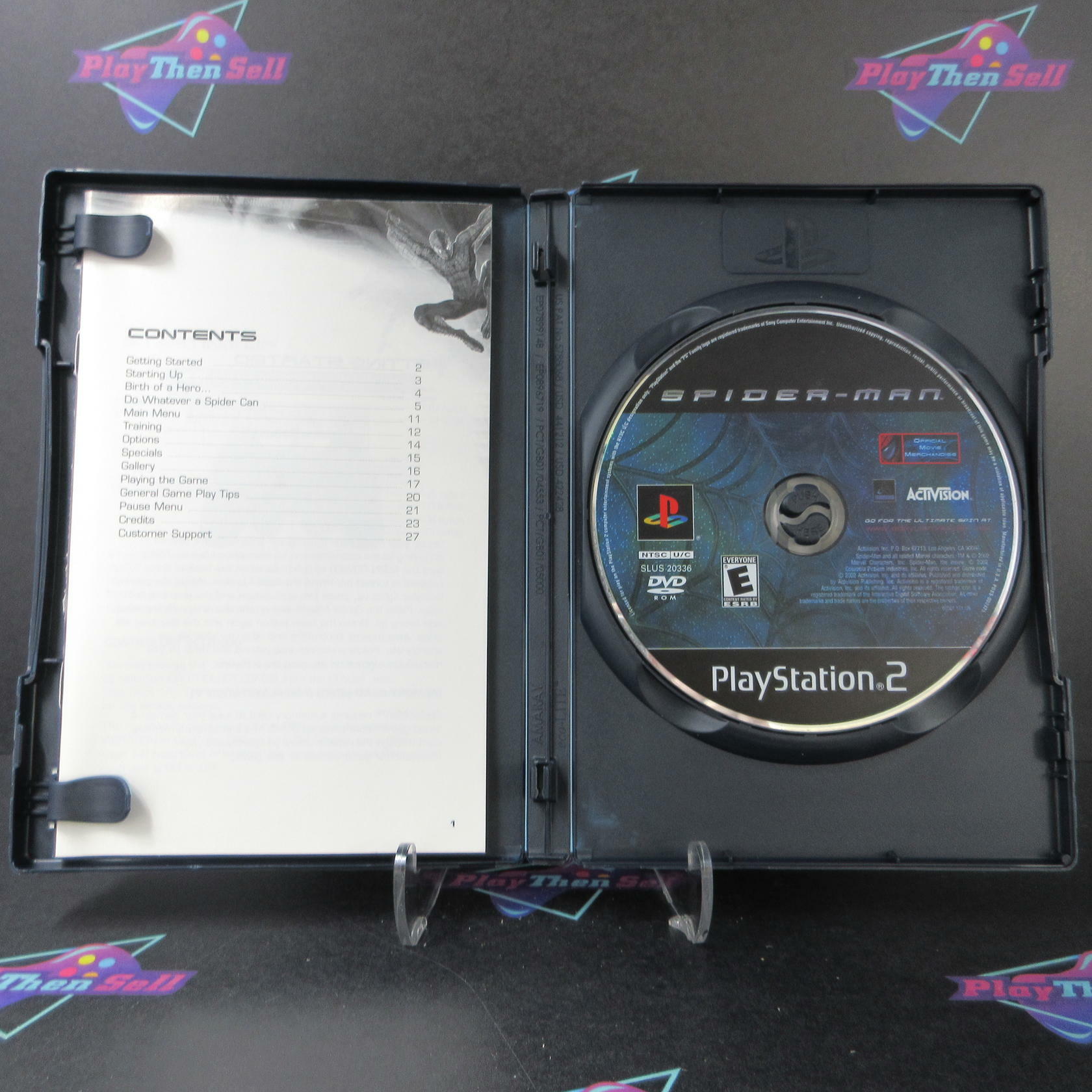 Spider-Man + Reg Card PS2 PlayStation 2 MD Complete CIB - Very Good