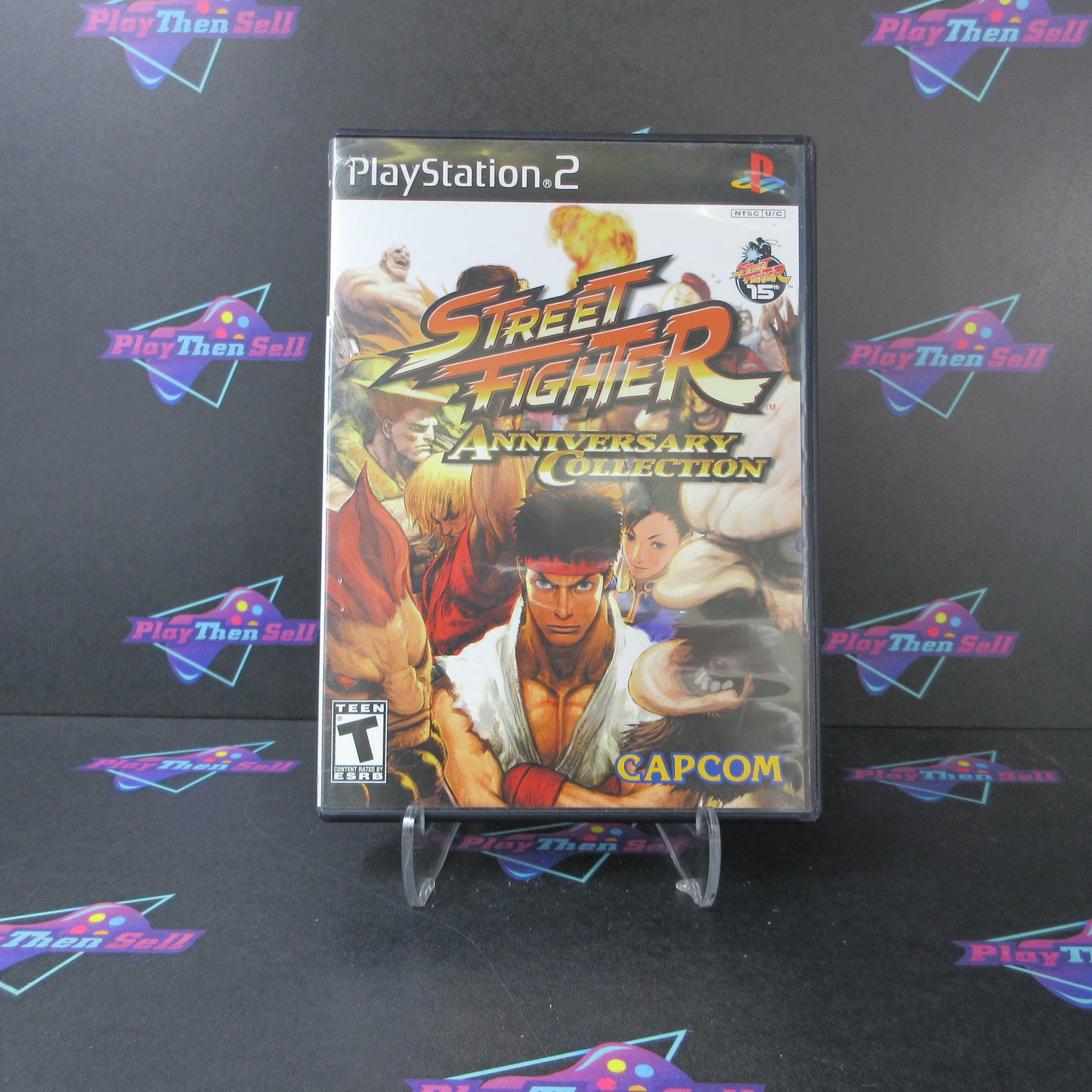 Street Fighter Anniversary Collection PS2 Playstation 2 AD Complete CIB - Very Good