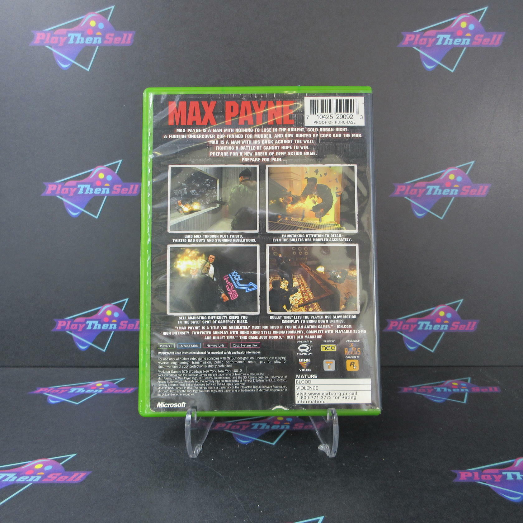 Max Payne Xbox AD Complete CIB - Very Good