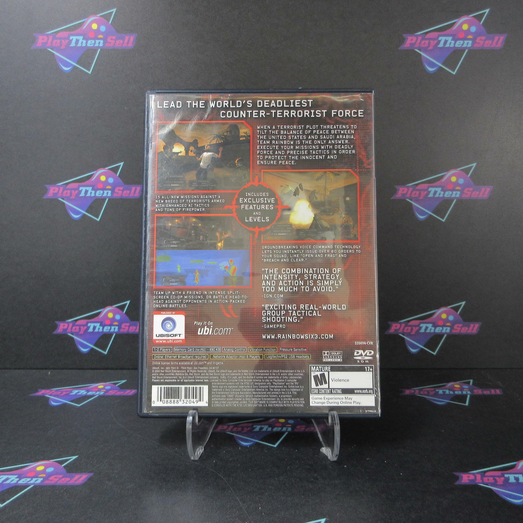 Tom Clancy's Rainbow Six 3 PS2 PlayStation 2 AD/NM - Very Good