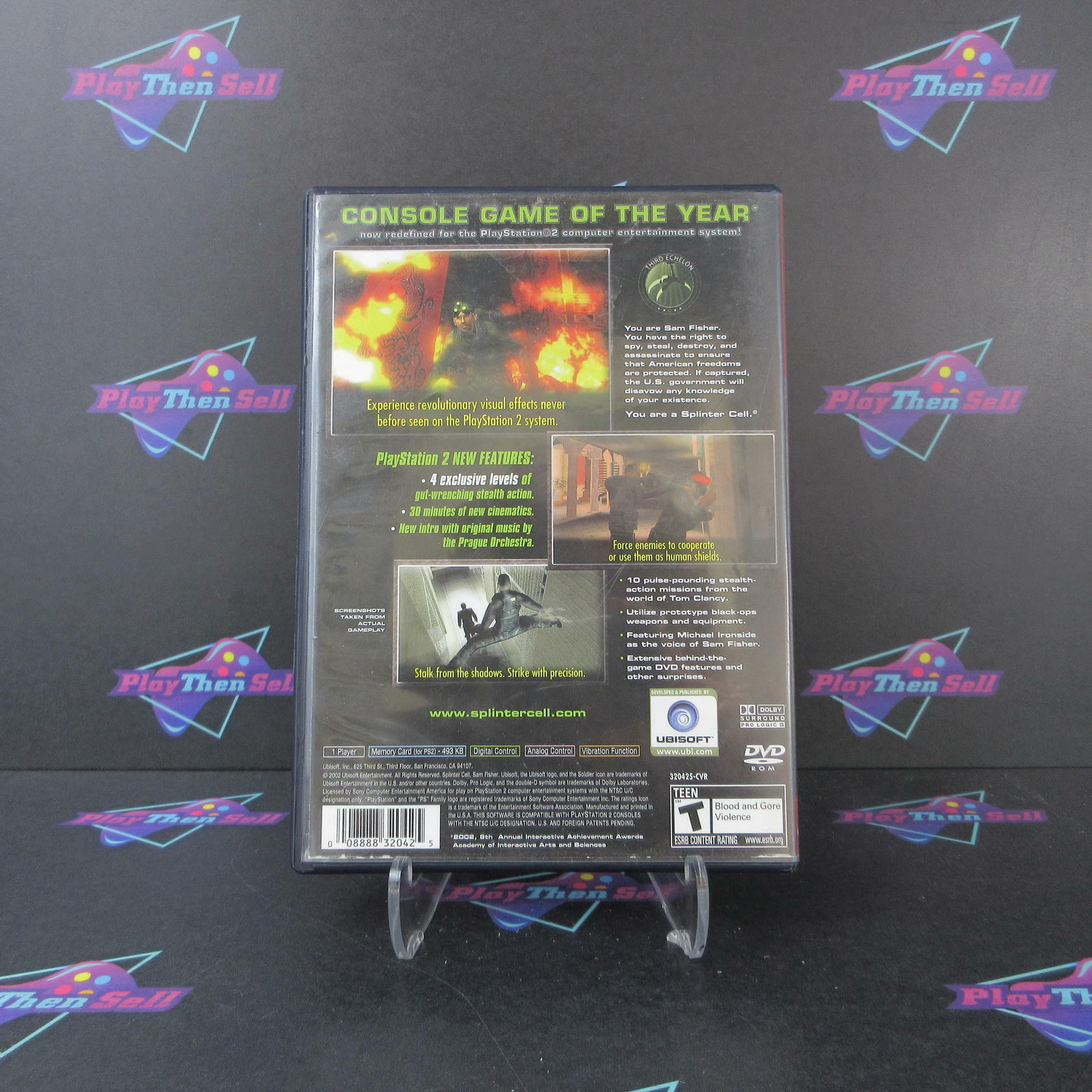 Tom Clancy's Splinter Cell GH PS2 PlayStation 2 BL Disc AD/NM - Very Good