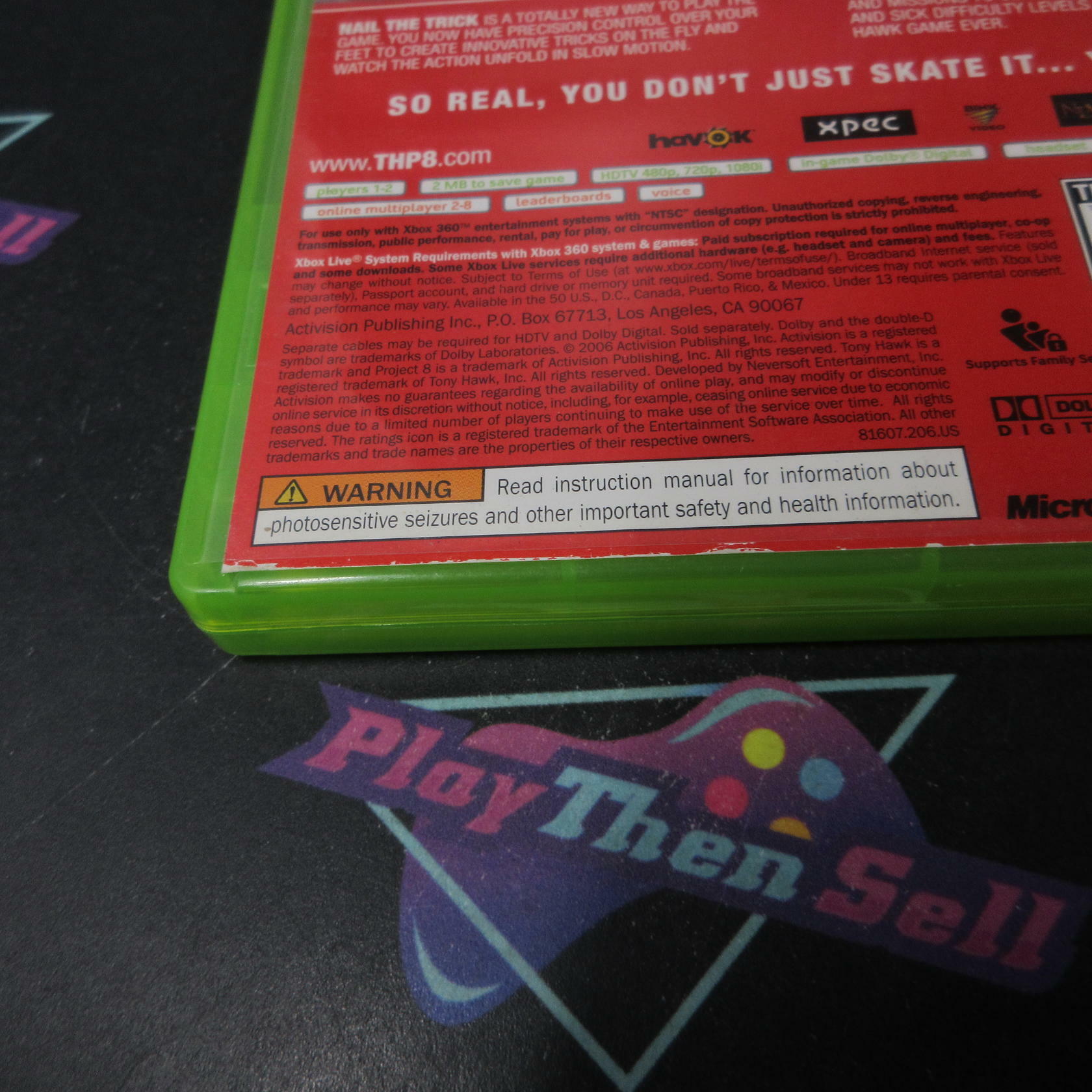 Tony Hawk's Project 8 Xbox 360 AD/DD/NM - Very Good