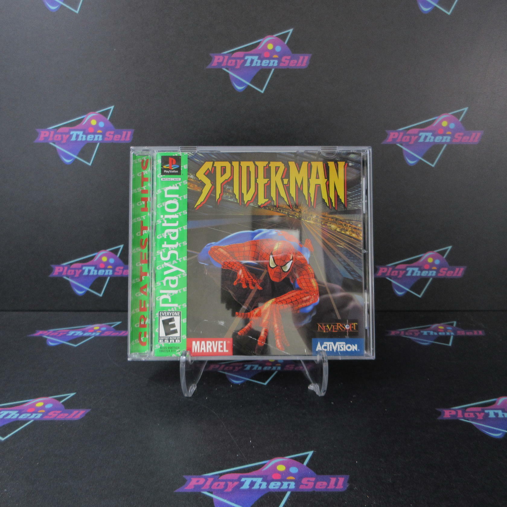Spider-Man GH PS1 PlayStation 1 MD + Reg Card Complete CIB - Very Good