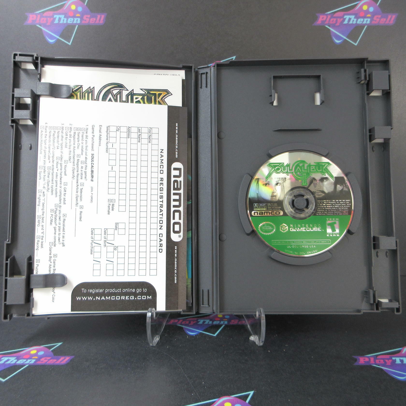 Soul Calibur II GameCube AD + Reg Card Complete CIB - Very Good