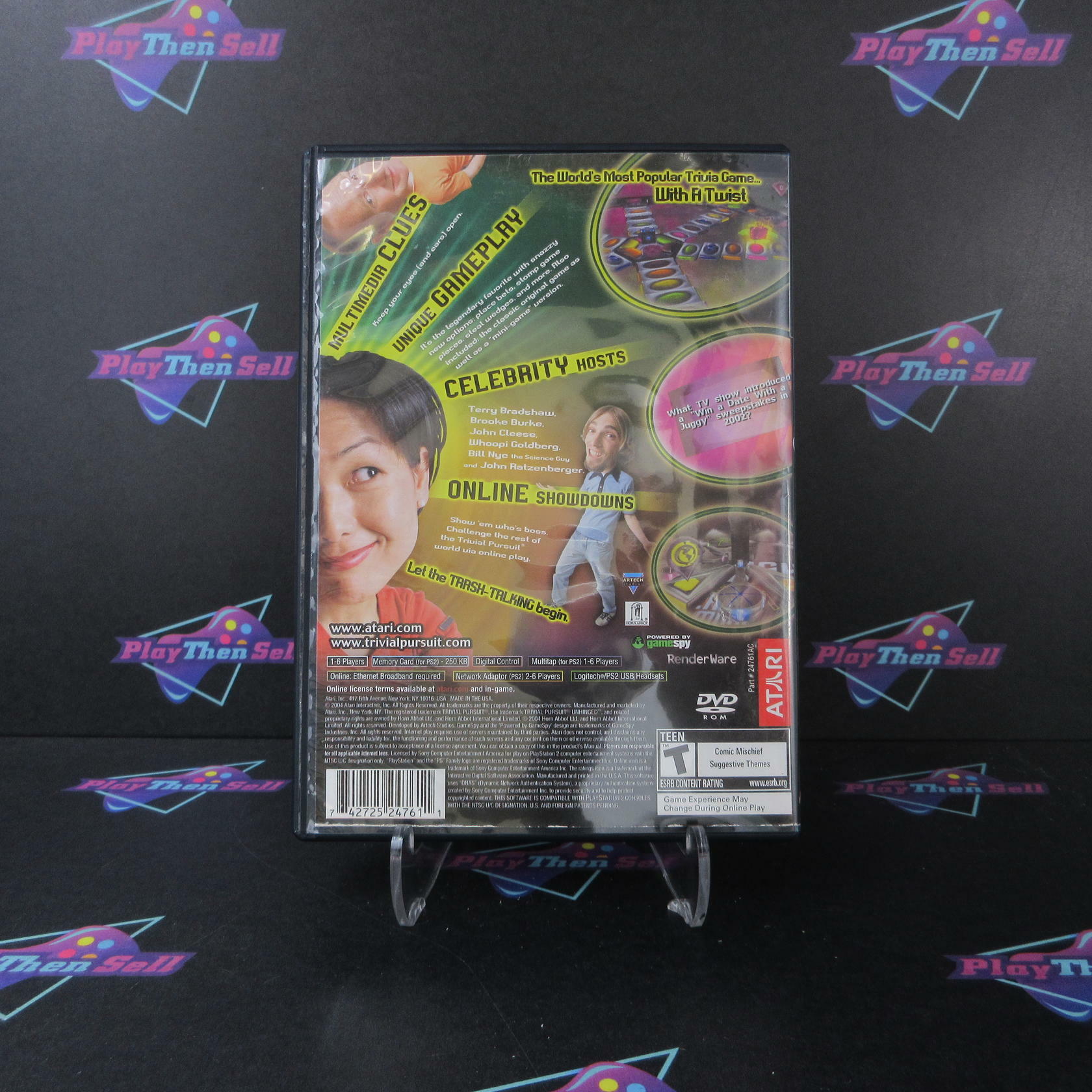 Trivial Pursuit Unhinged PS2 PlayStation 2 AD/NM - Very Good