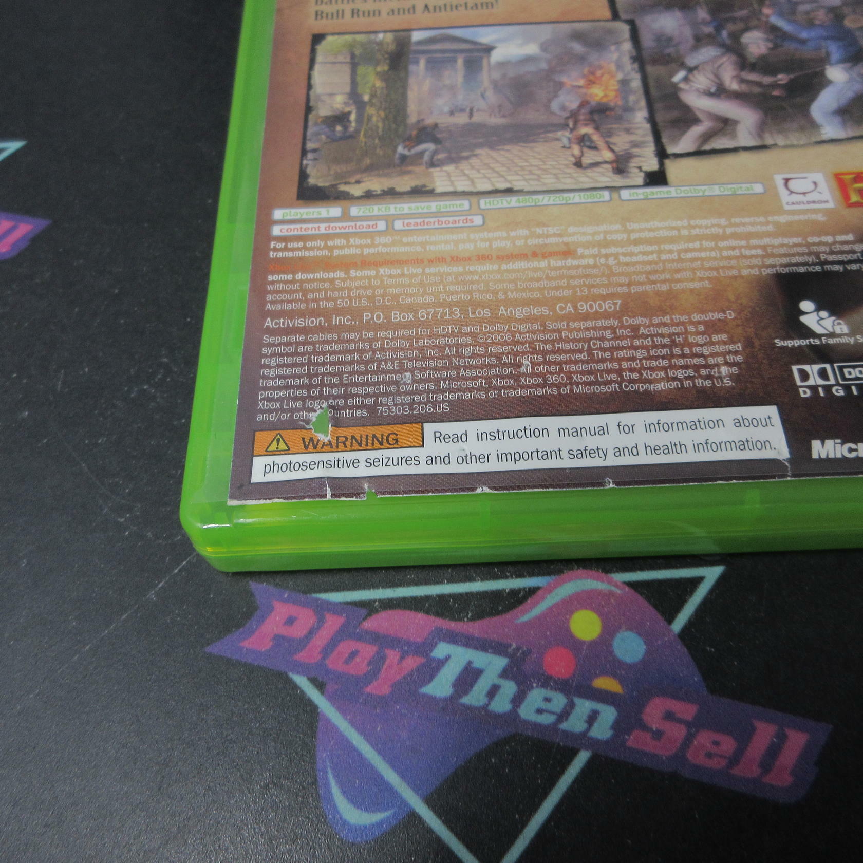 History Channel Civil War A Nation Divided Xbox 360 AD/NM - Very Good