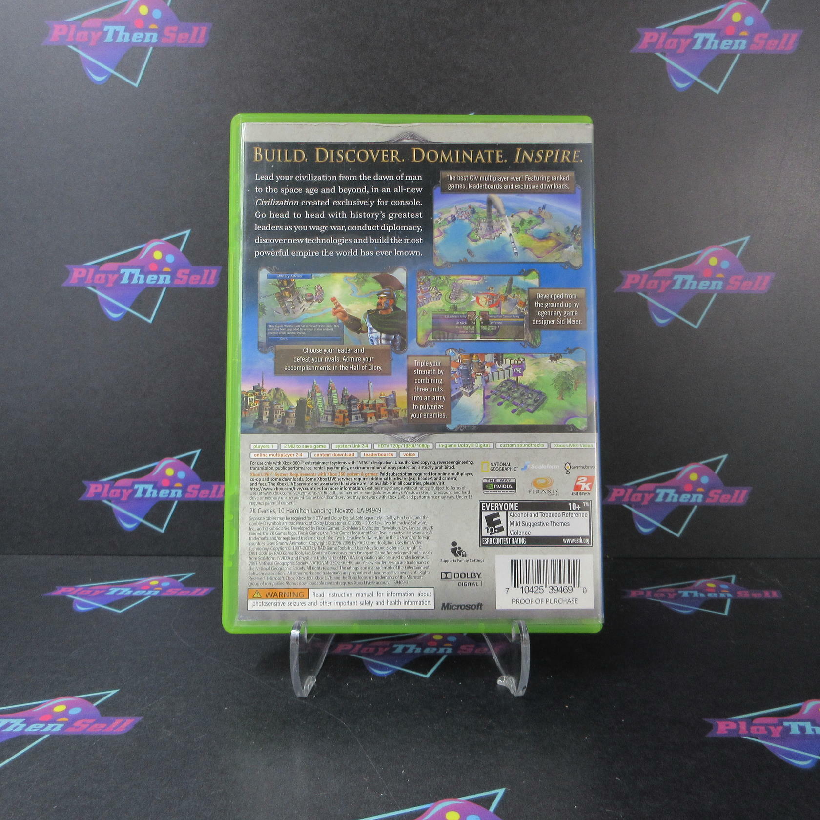 Sid Meier's Civilization Revolution Xbox 360 DD/NM - Very Good