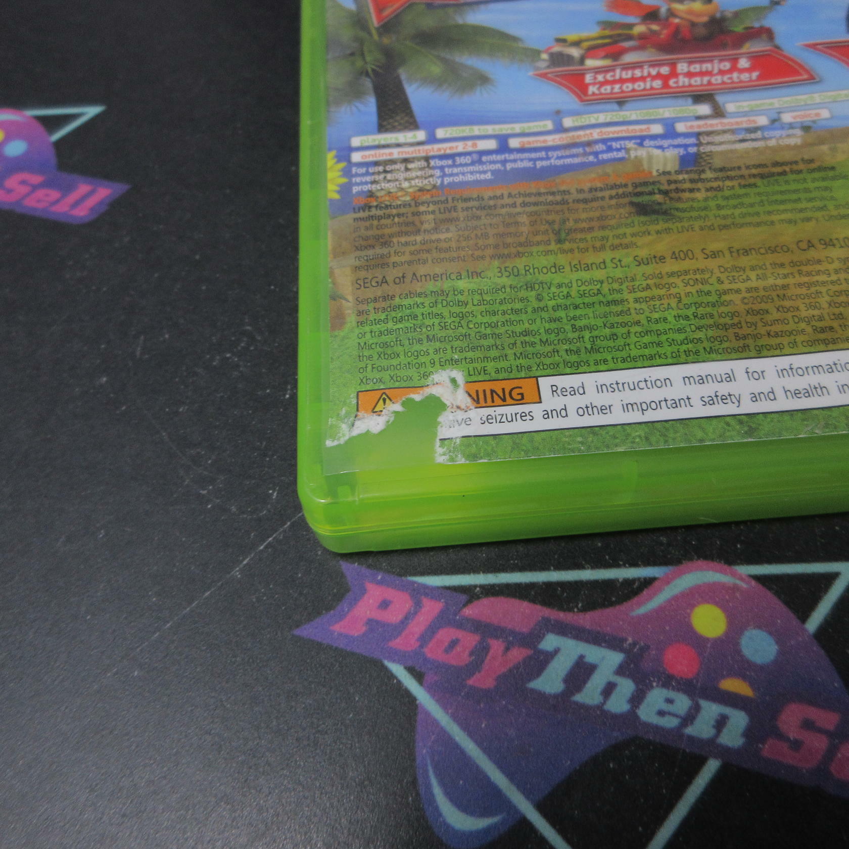 Sonic & Sega All-Stars Racing Xbox 360 AD/NM - Very Good