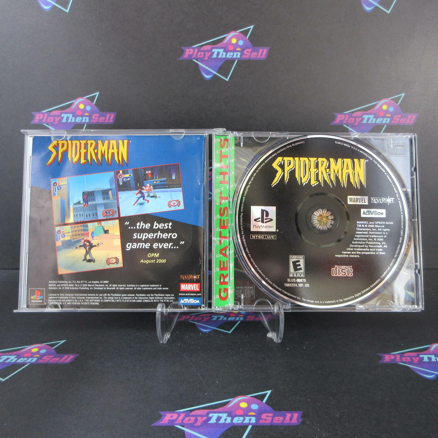 Spider-Man GH PS1 PlayStation 1 MD + Reg Card Complete CIB - Very Good