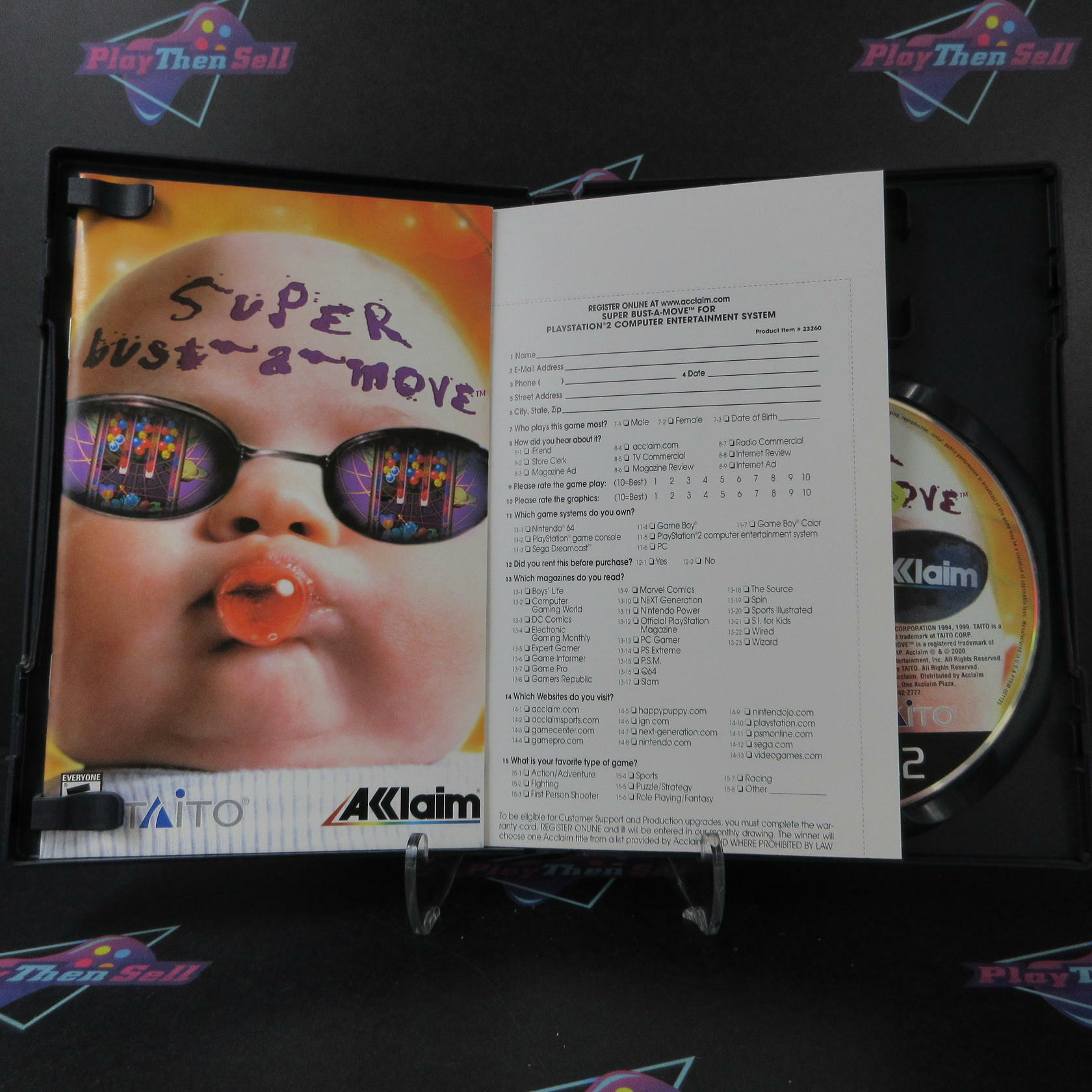 Super Bust-A-Move + Reg Card PS2 PlayStation 2 AD/DD Complete CIB - Very Good