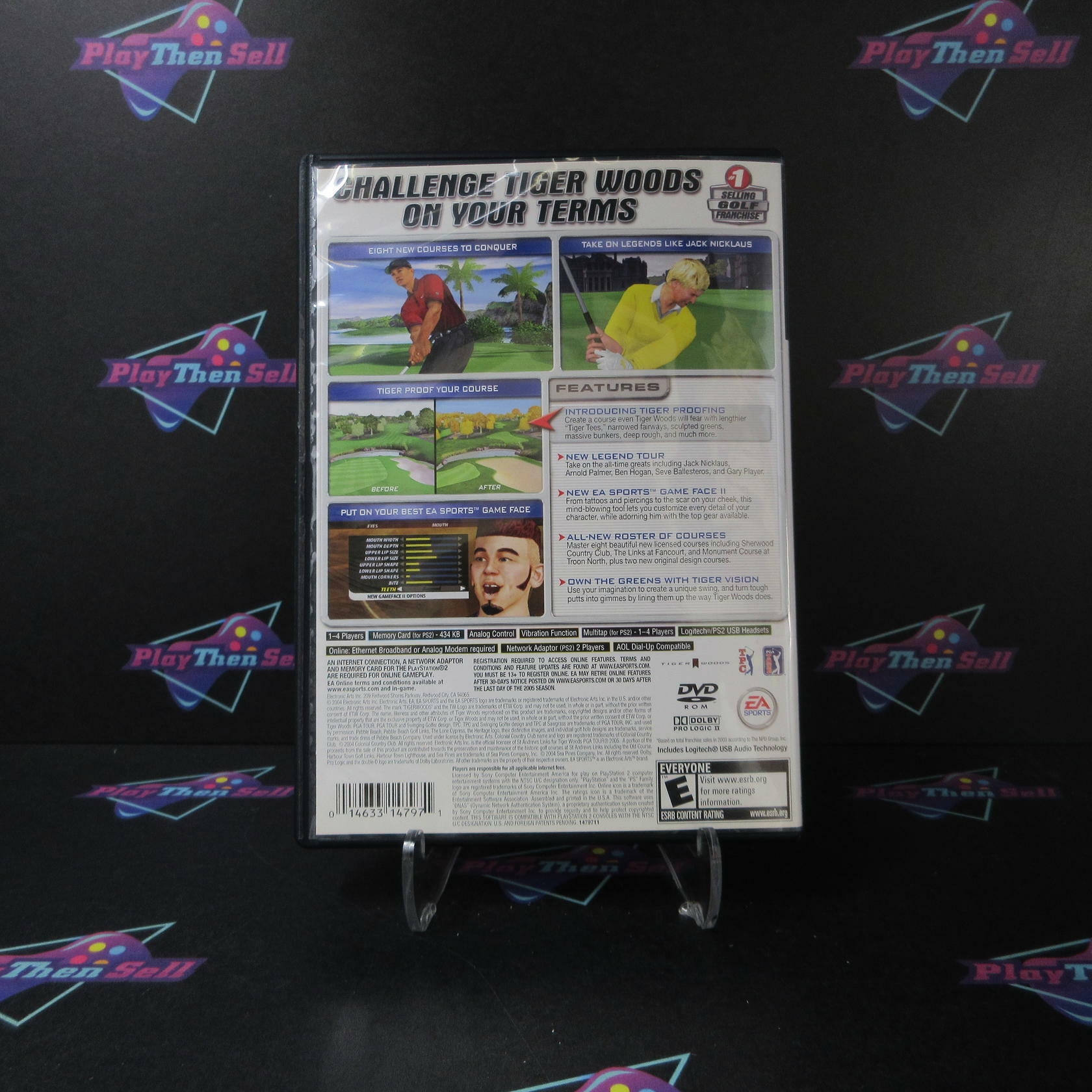 Tiger Woods PGA Tour 2005 PS2 PlayStation 2 AD/DD Complete CIB - Very Good