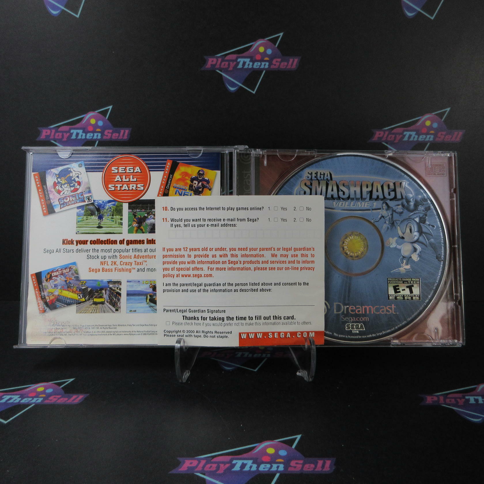 Sega Smash Pack Volume 1 Sega Dreamcast MD + Reg Card Complete CIB - Very Good