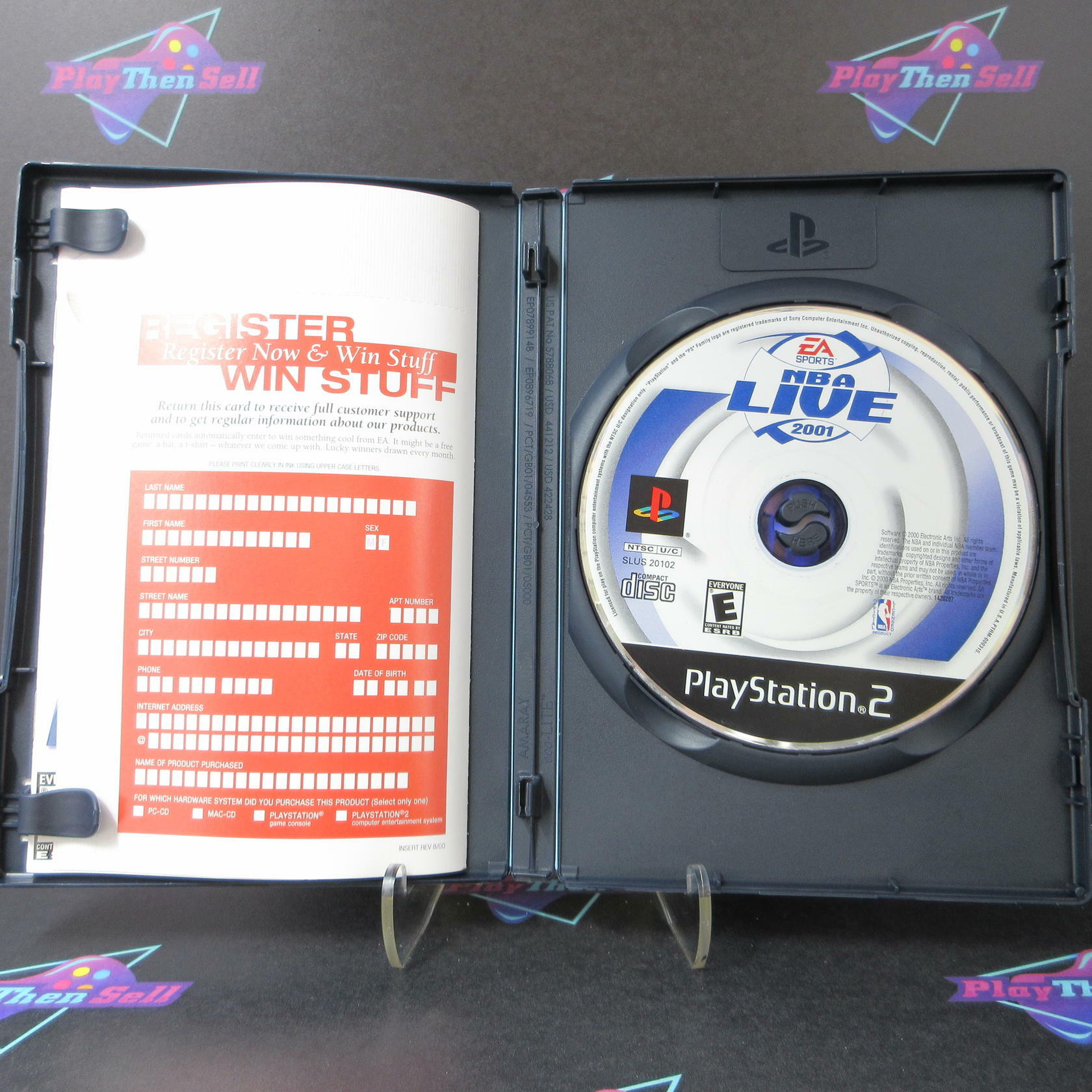 NBA Live 2001 PS2 PlayStation 2 + Reg Card - Like New