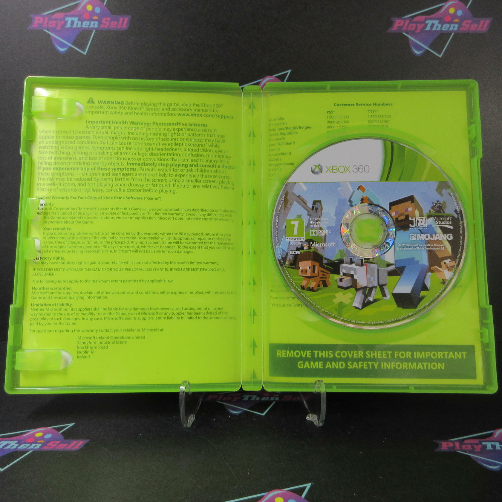 Minecraft Xbox 360 PAL AD Complete CIB - Very Good