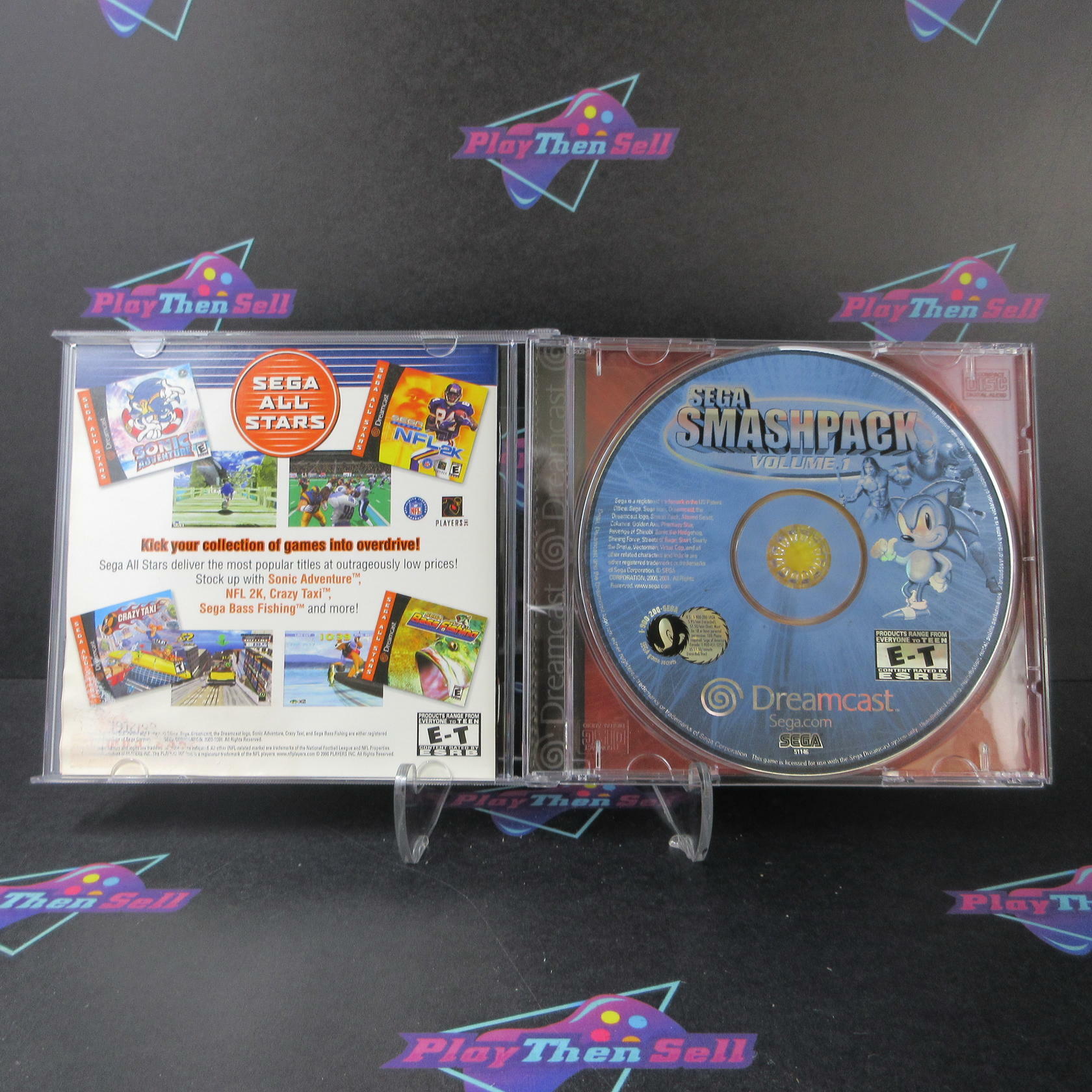 Sega Smash Pack Volume 1 Sega Dreamcast MD + Reg Card Complete CIB - Very Good