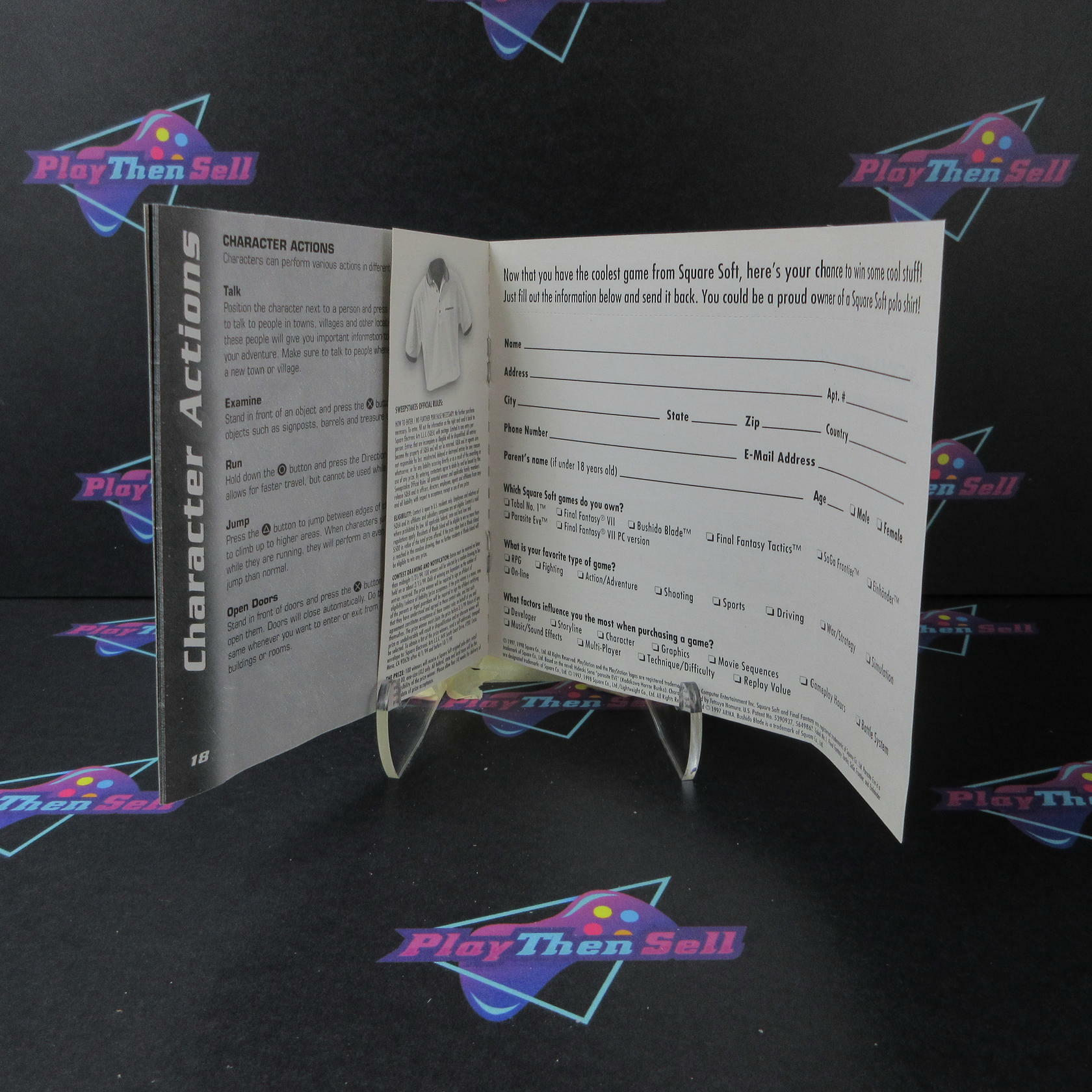 Xenogears PS1 PlayStation 1 + Registration Card - Like New