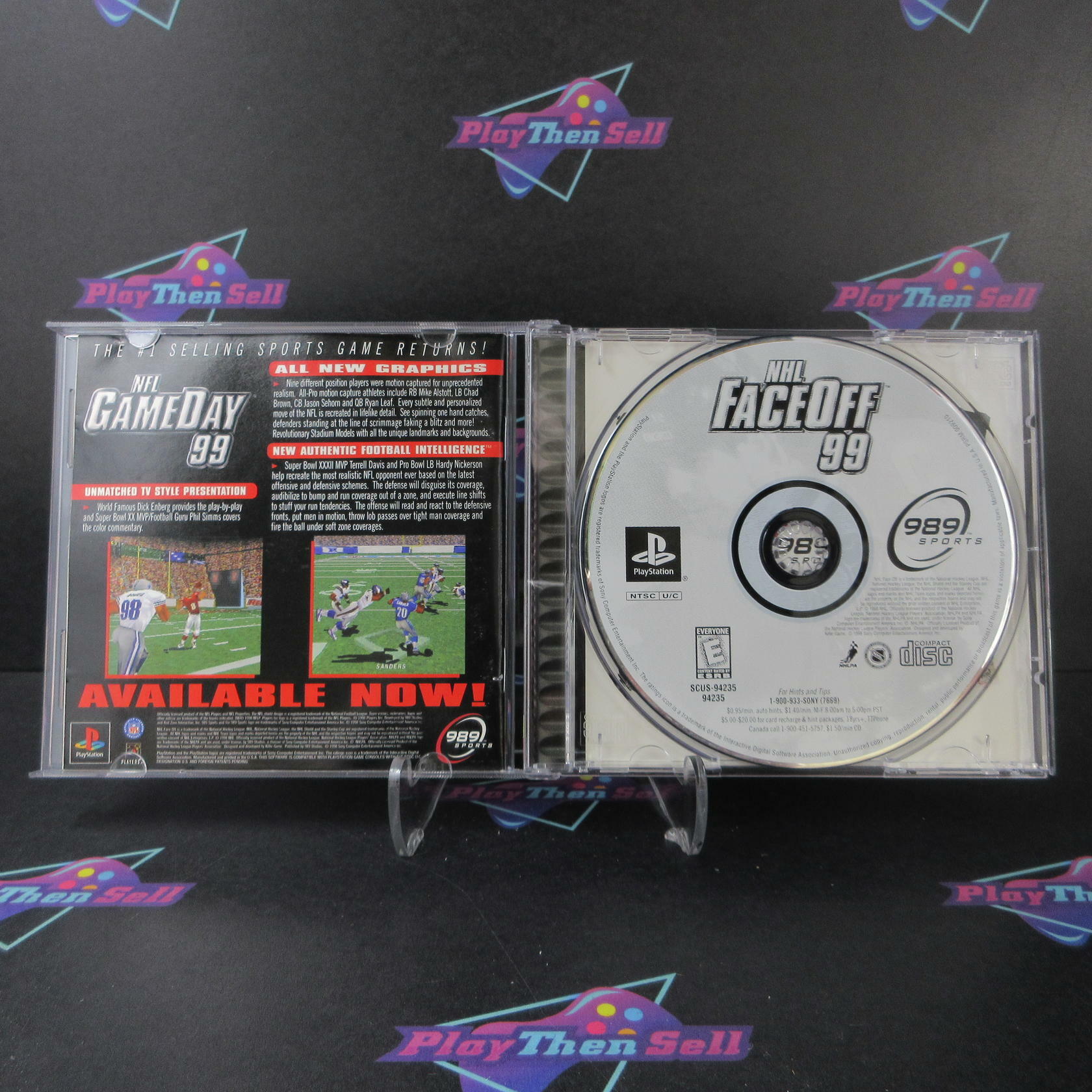 NHL Faceoff 99 PS1 PlayStation 1 MD + Reg Card Complete CIB - Very Good