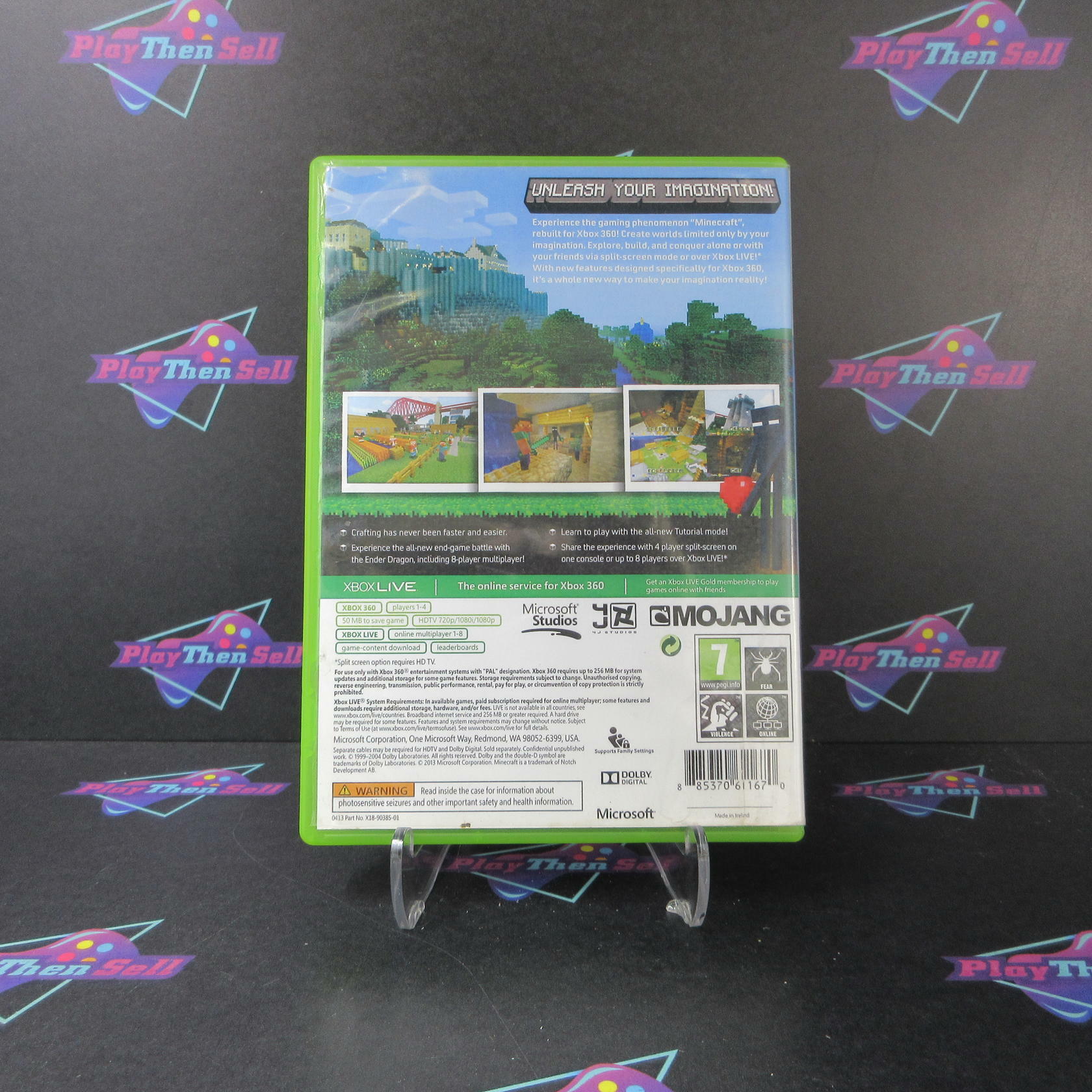 Minecraft Xbox 360 PAL AD Complete CIB - Very Good