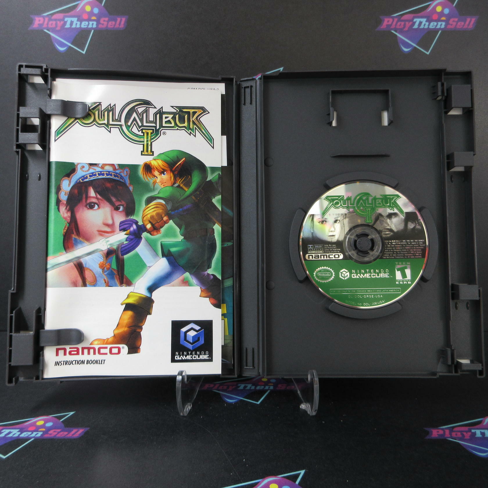 Soul Calibur II GameCube AD + Reg Card Complete CIB - Very Good