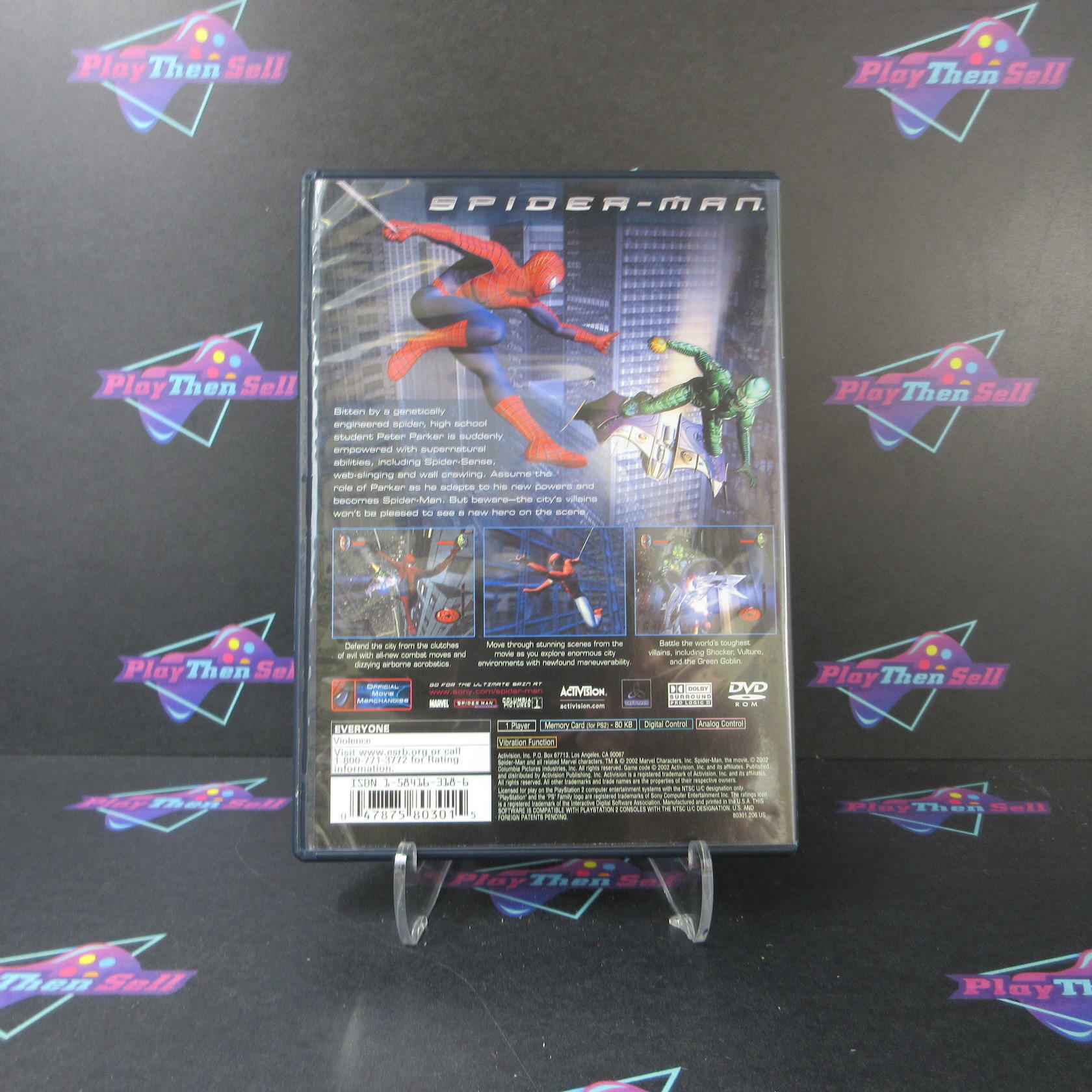Spider-Man + Reg Card PS2 PlayStation 2 MD Complete CIB - Very Good