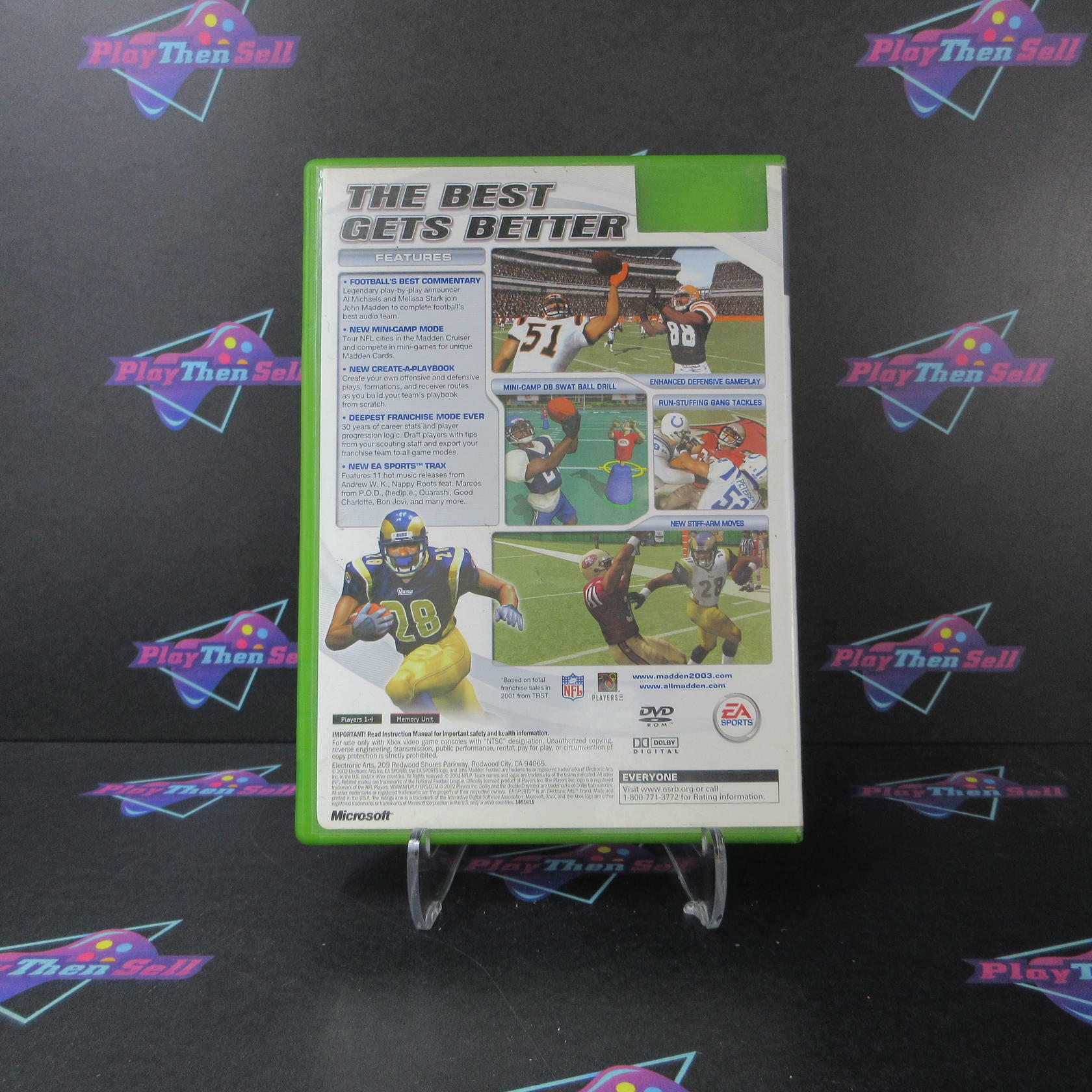 Madden NFL 2003 Xbox AD + Reg Card Complete CIB - Very Good