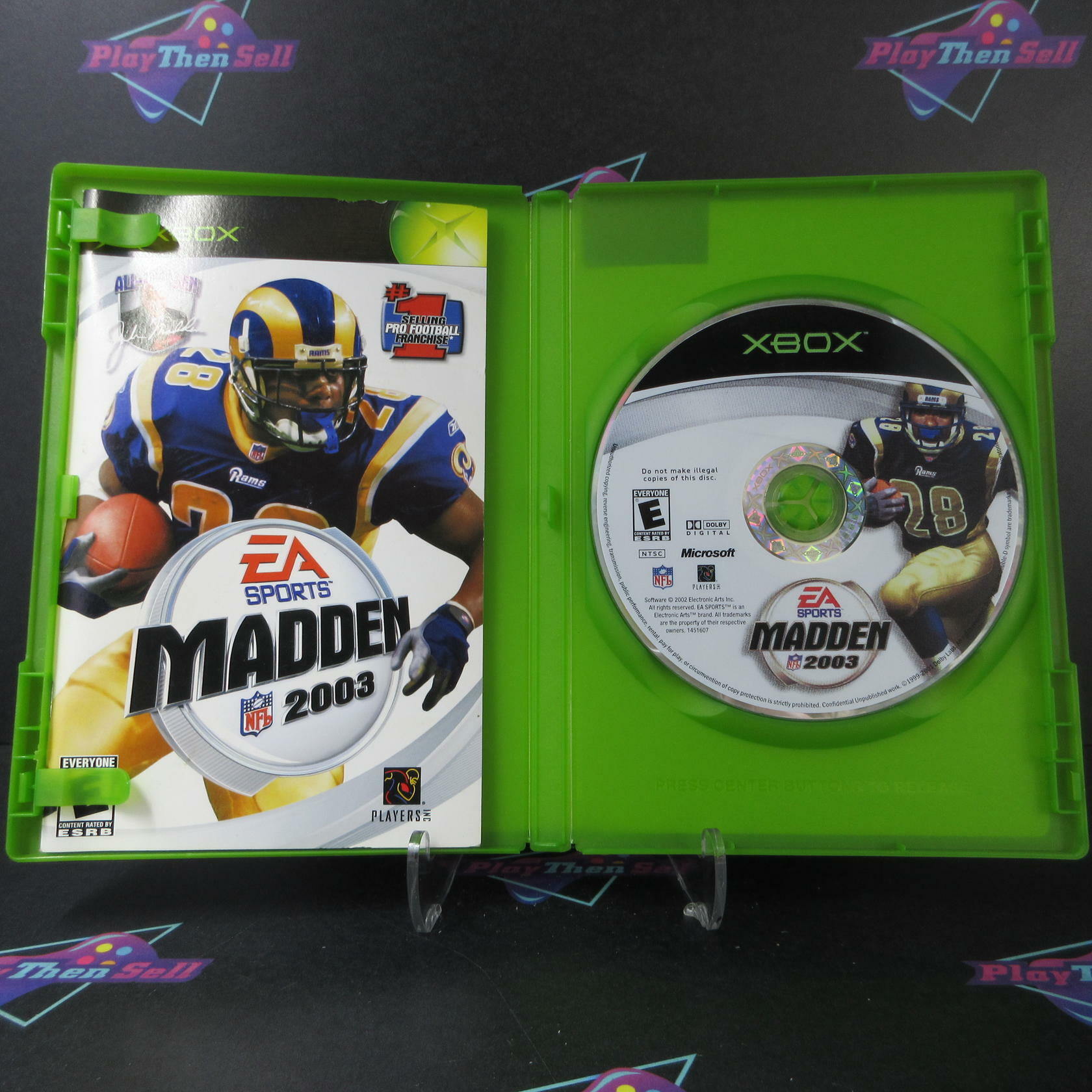 Madden NFL 2003 Xbox AD + Reg Card Complete CIB - Very Good