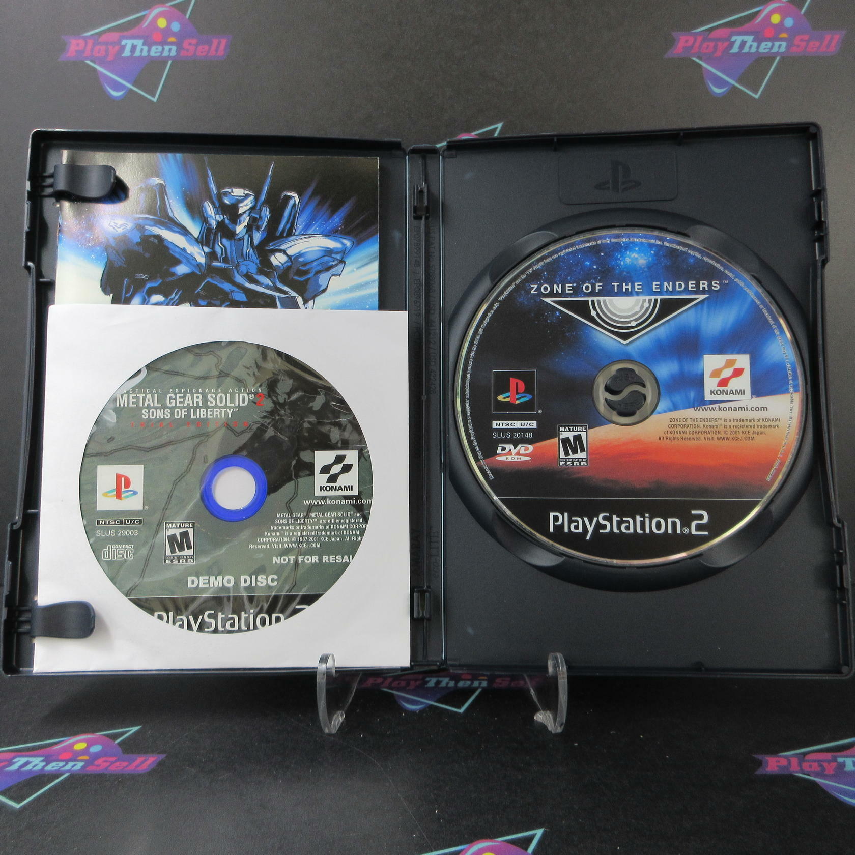 Zone of the Enders PS2 PlayStation 2 AD + Demo Disc Complete CIB - Very Good