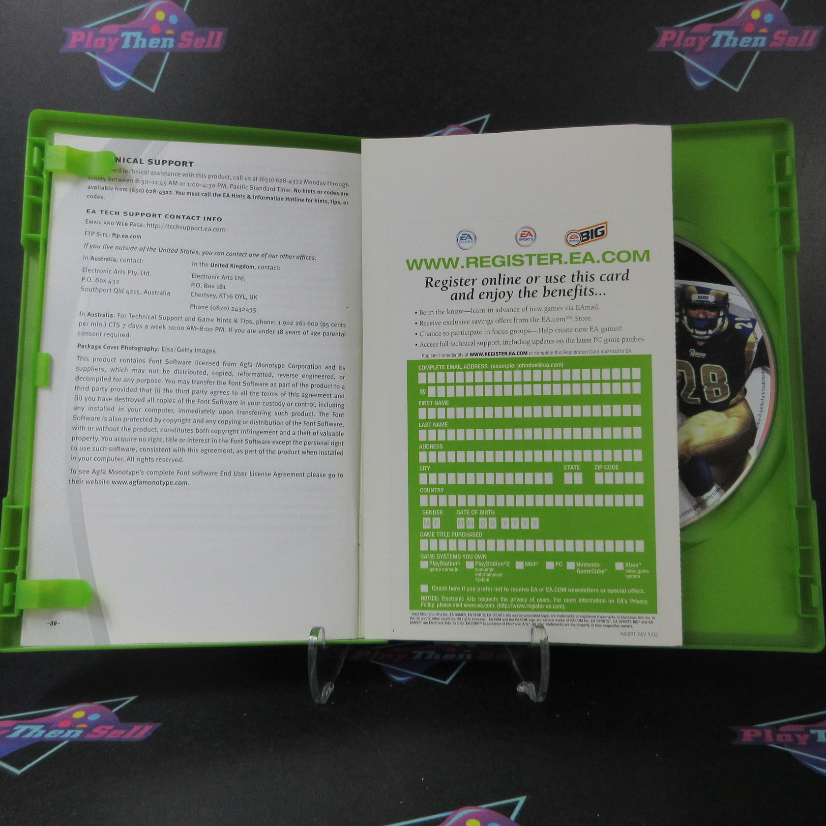 Madden NFL 2003 Xbox AD + Reg Card Complete CIB - Very Good