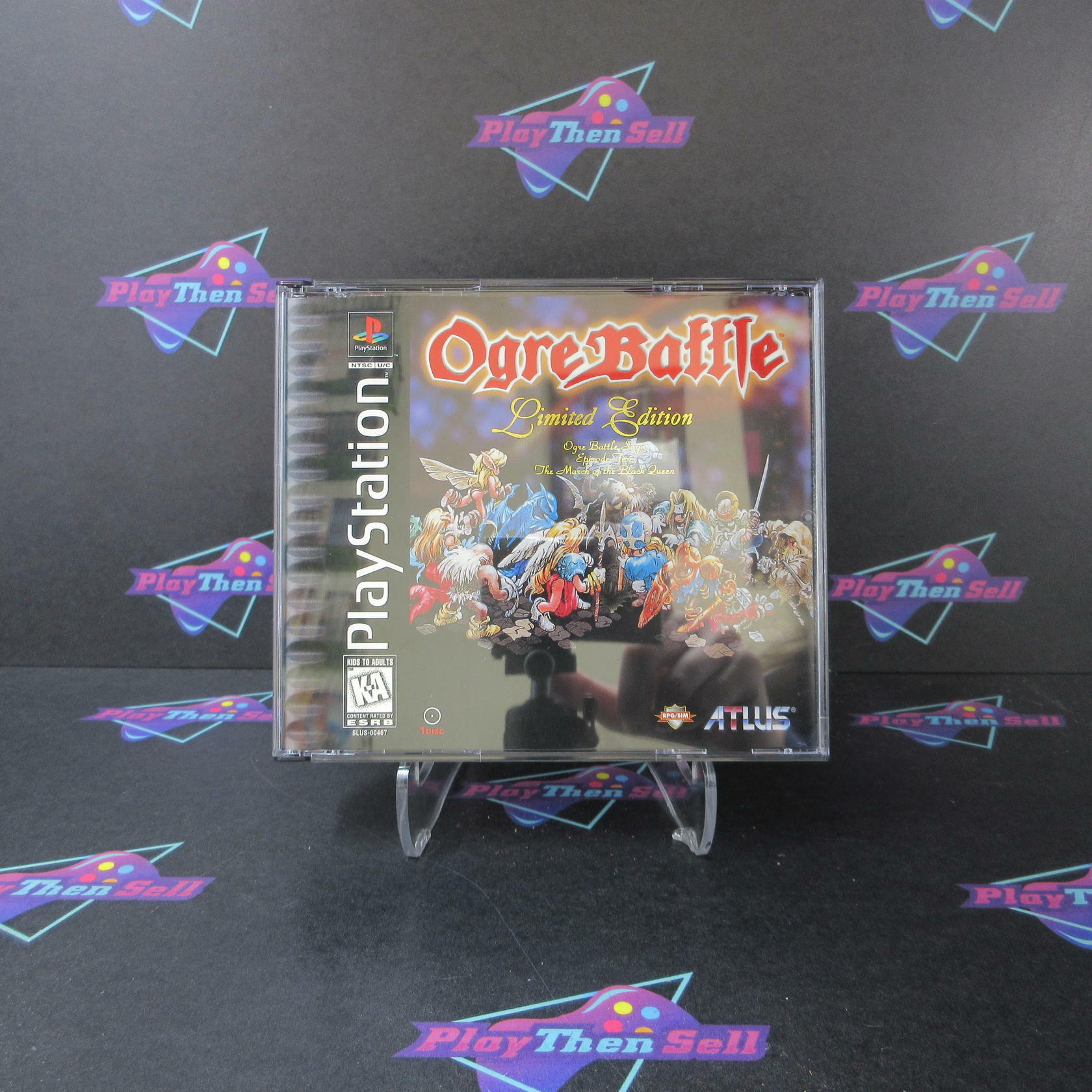 Ogre Battle Limited Edition PS1 PlayStation 1 + Reg Card / Stickers - Like New