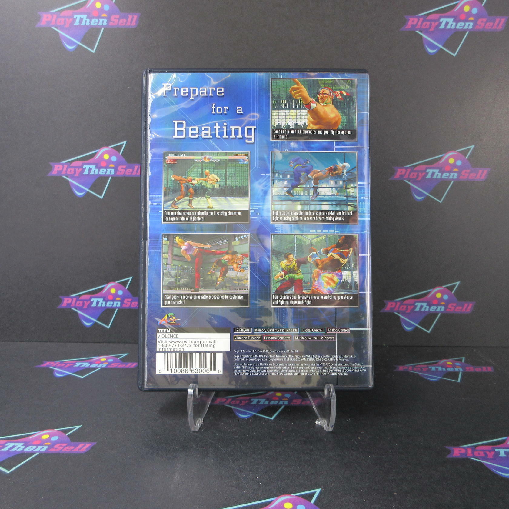 Virtua Fighter 4 PS2 PlayStation 2 Black Label + Reg Card - Like New