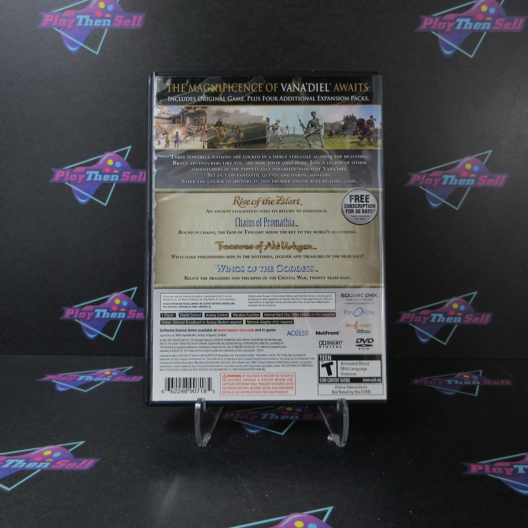 Final Fantasy XI The Vana'diel Collection 2008 PS2 PlayStation 2 + Reg Card - Like New