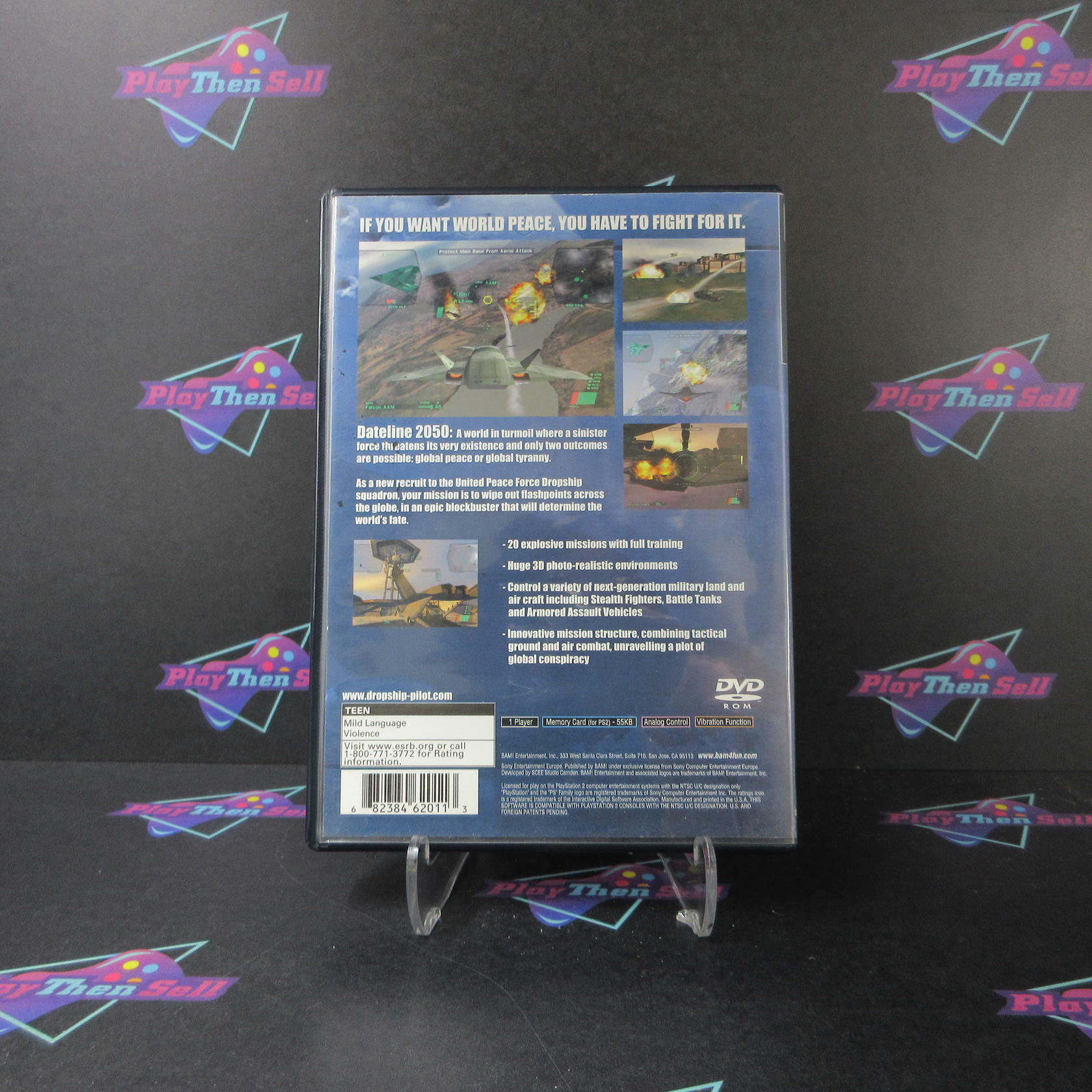Dropship United Peace Force PS2 PlayStation 2 AD/NM - Very Good