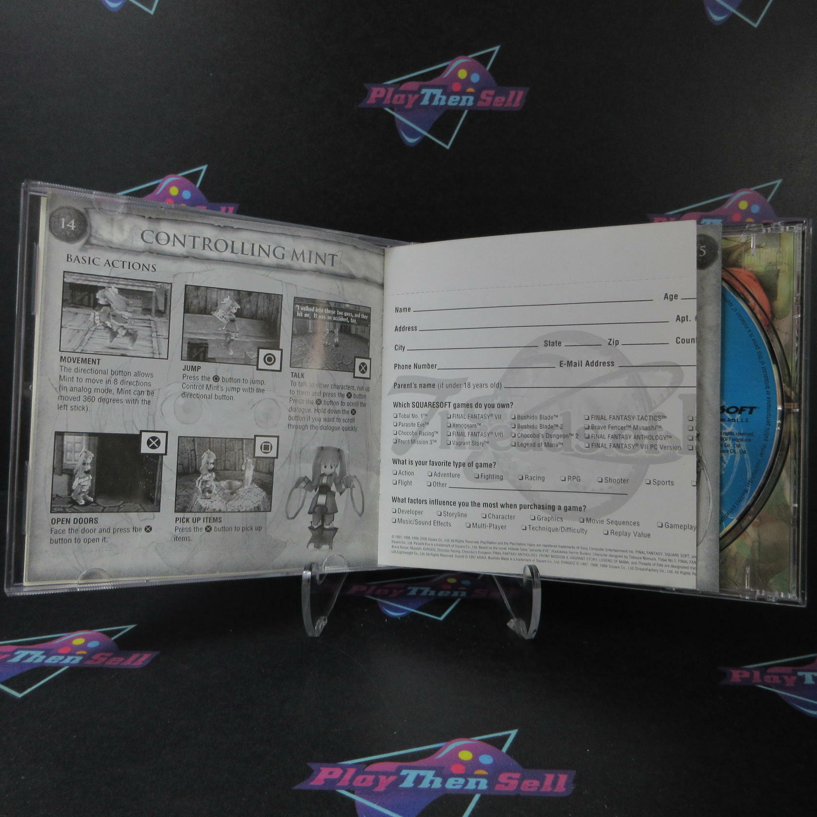 Threads of Fate PS1 PlayStation 1 MD + Reg Card Complete CIB - Very Good